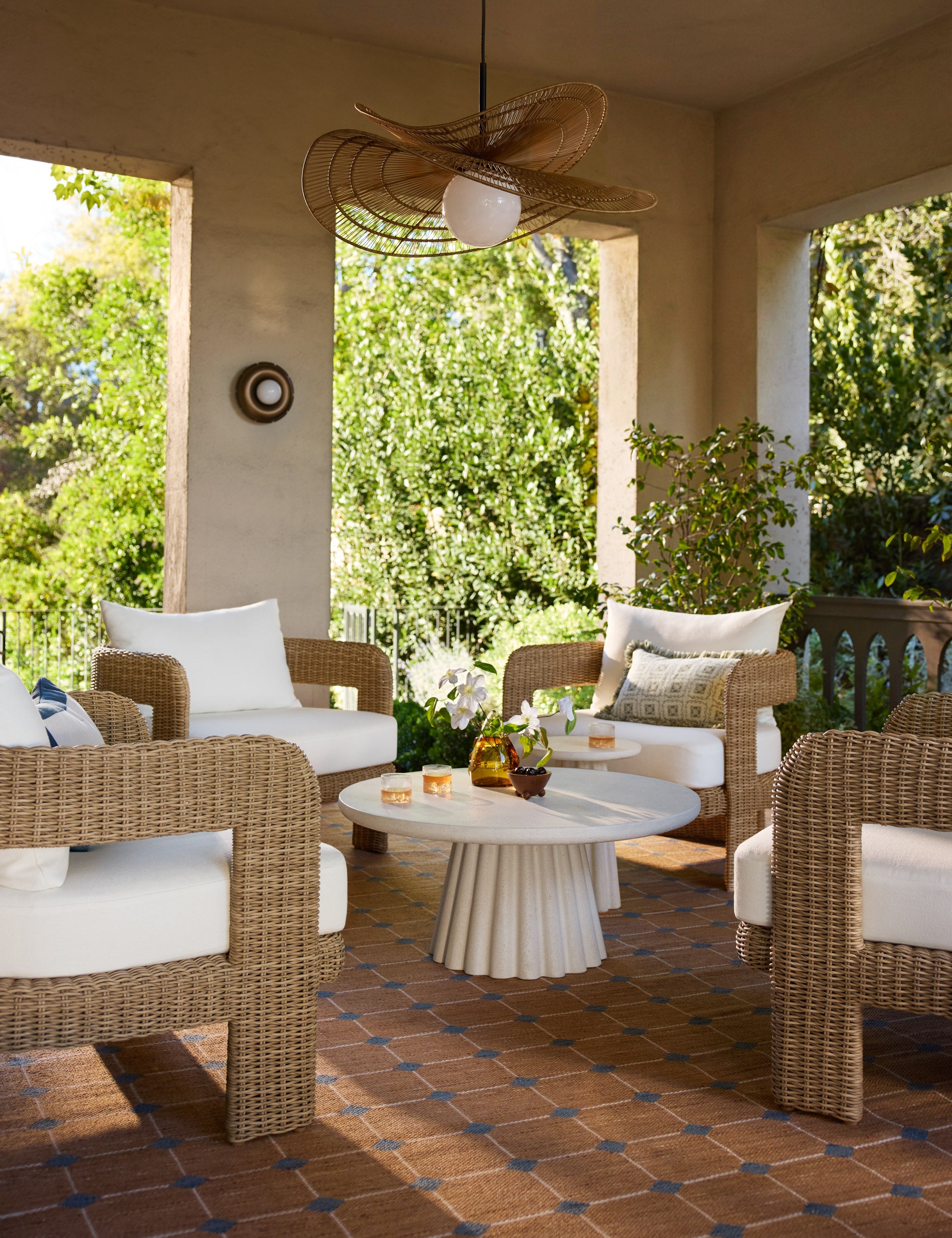 Lulu and Georgia Valar Outdoor Double Tier Pendant Light - view 2