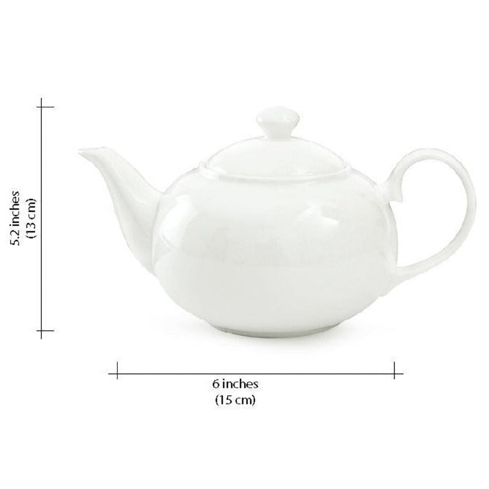 Clay Craft Ceramic 1000 ML Tea Pot Kettle | White | 1 Pc - view 4