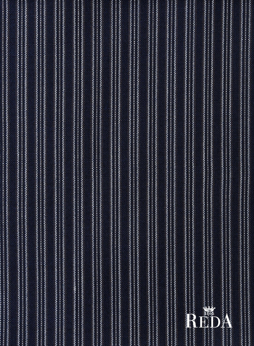 StudioSuits Reda Bravon Dark Blue Stripe Wool Pants - view 3