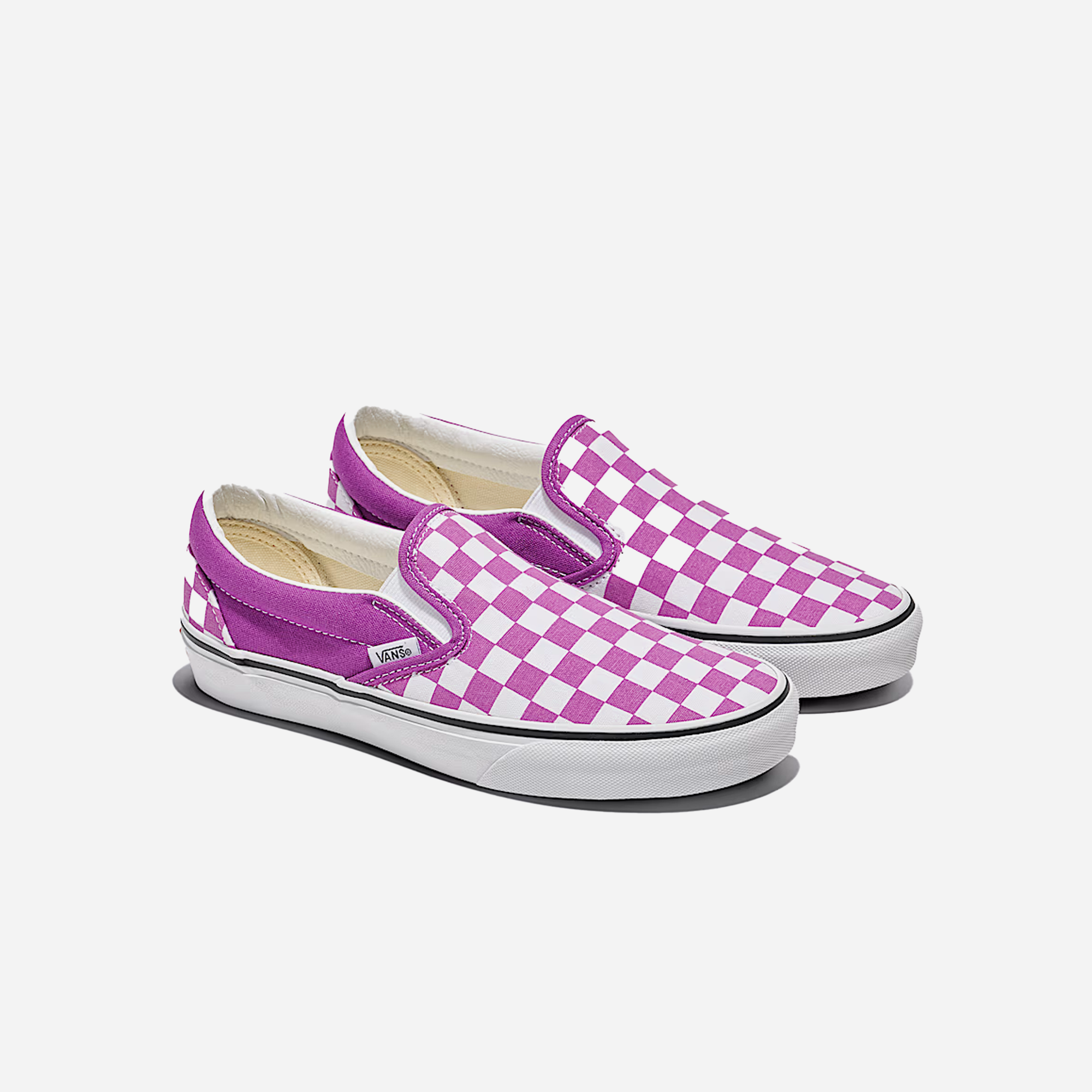 Vans Classic Slip-On Checkerboard Shoe Willowherb Purple / White - view 2