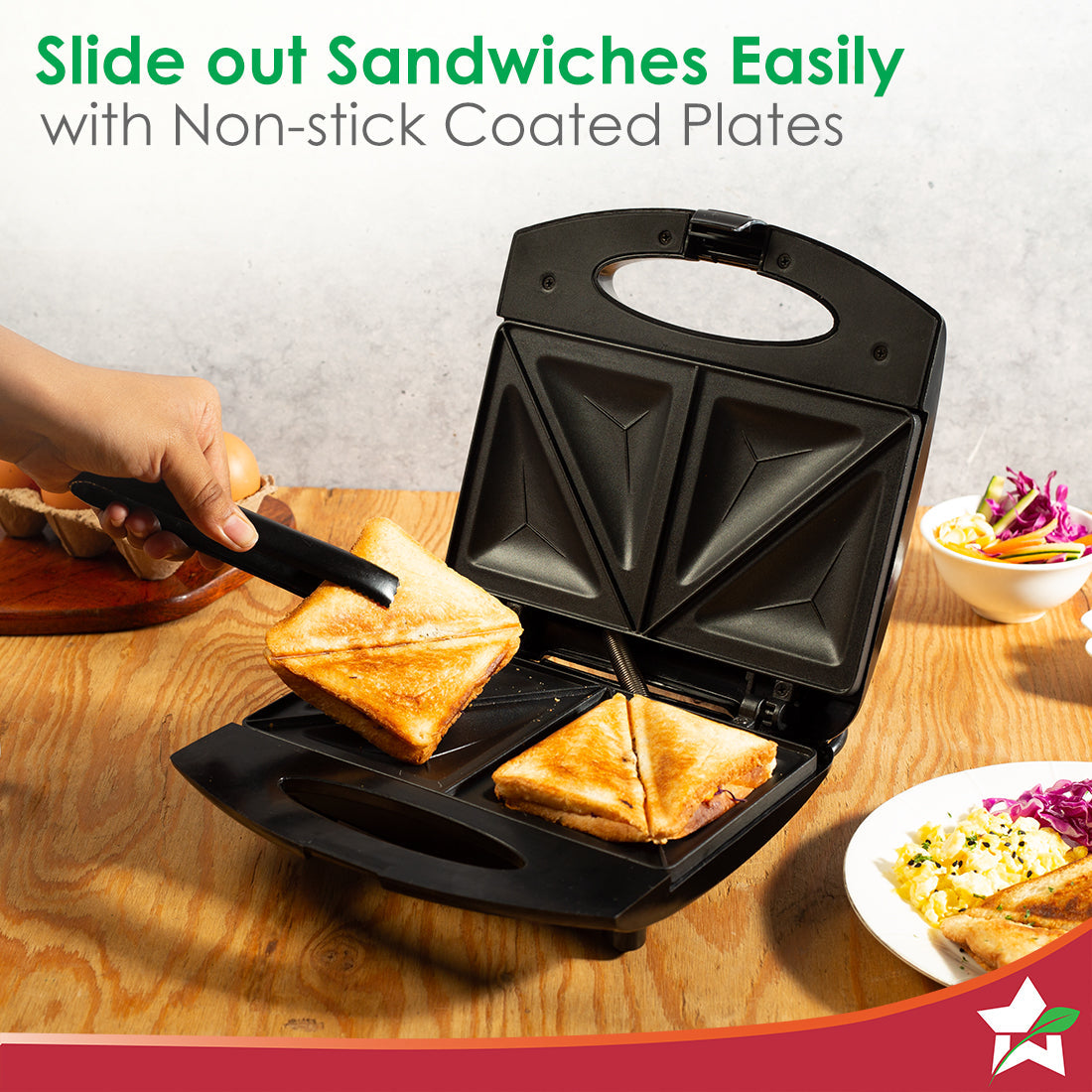 Acura Plus Sandwich Maker 750W Non-stick by blacktree - view 3