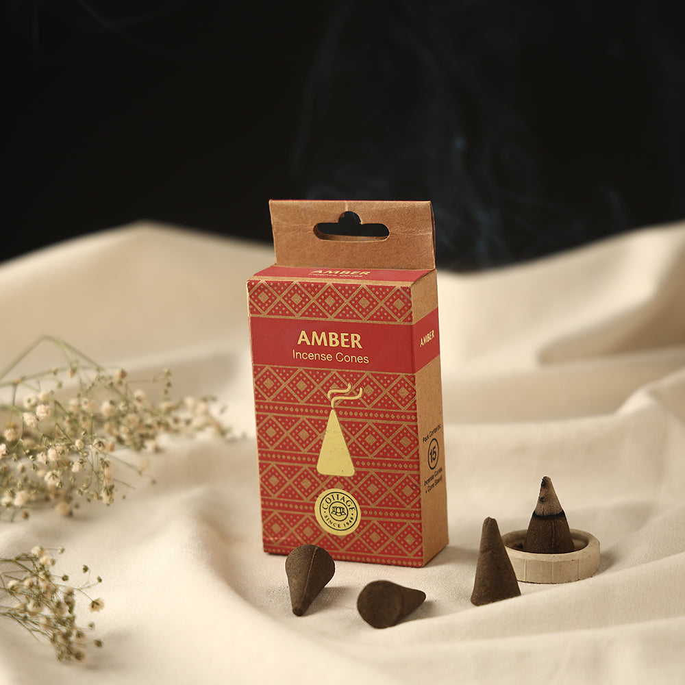 SRI AUROBINDO ASHRAM - PONDICHERRY Amber - Sri Aurobindo Ashram Natural Incense Cones