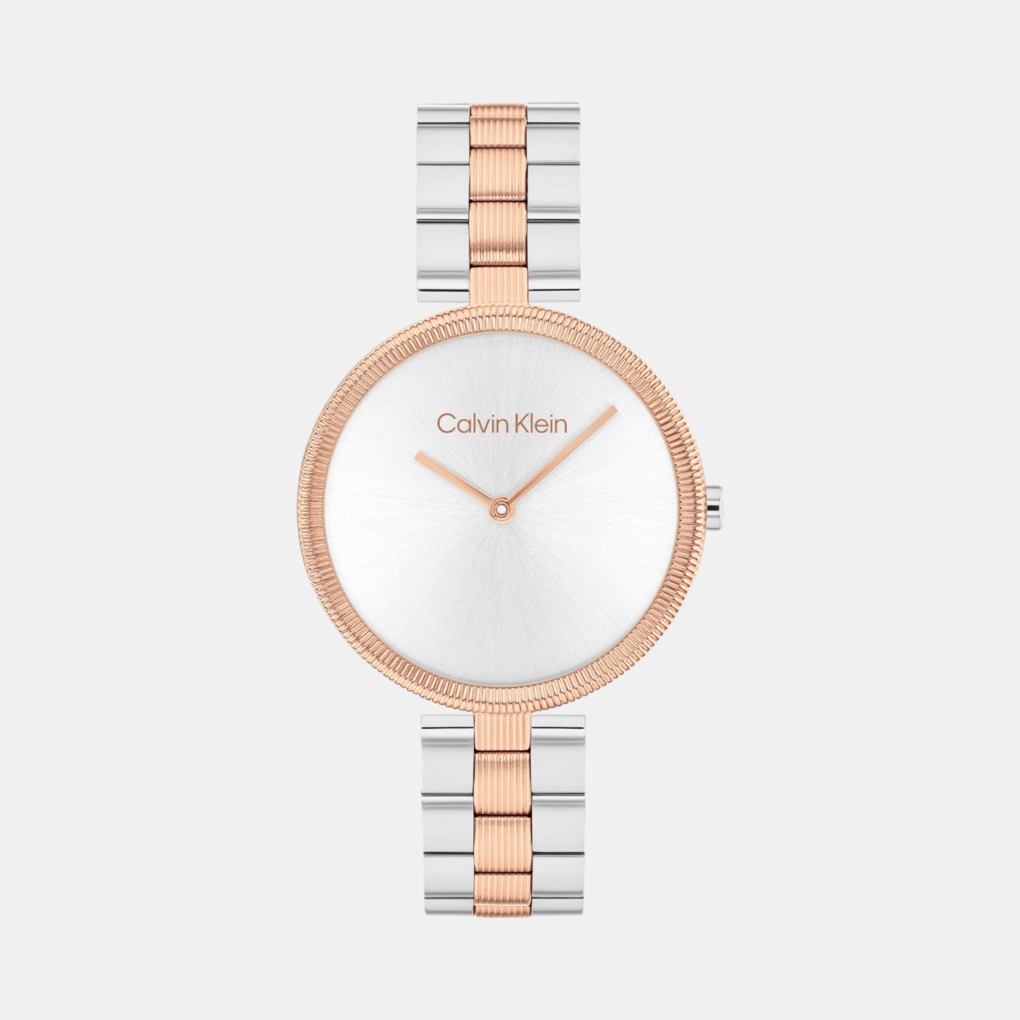 Calvin Klein Gleam Women Quartz Silver & White Dial Analog Stainless Steel Watch 25100040