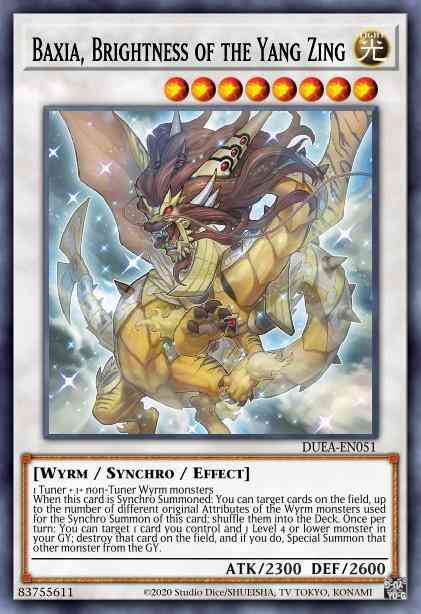 Baxia brightness – Yu-Gi-Oh! Baxia, Brightness of the Yang Zing - DUEA-EN051 - Secret Rare - 1st Edition
