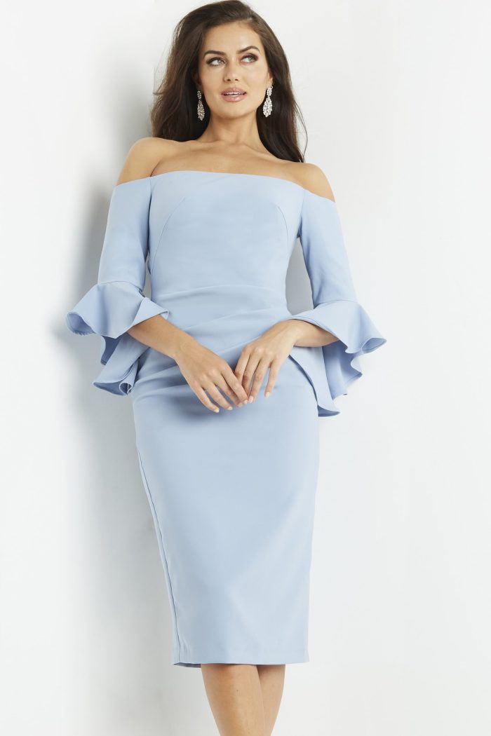 Jovani 07066 Knee Length Evening Bell Cocktail Dress - view 3
