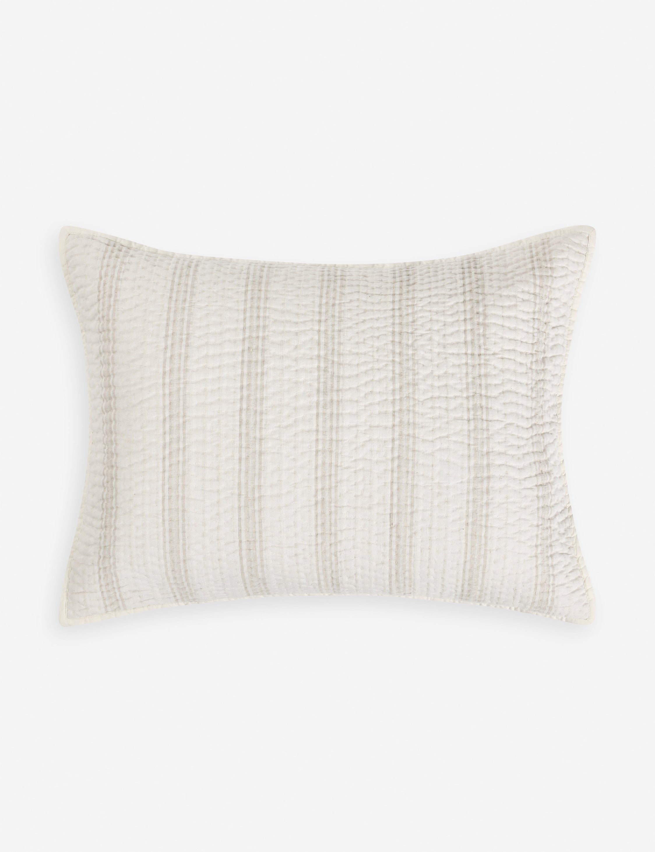 Lulu and Georgia Tiah Linen-Blend Sham – Eggshell - view 2