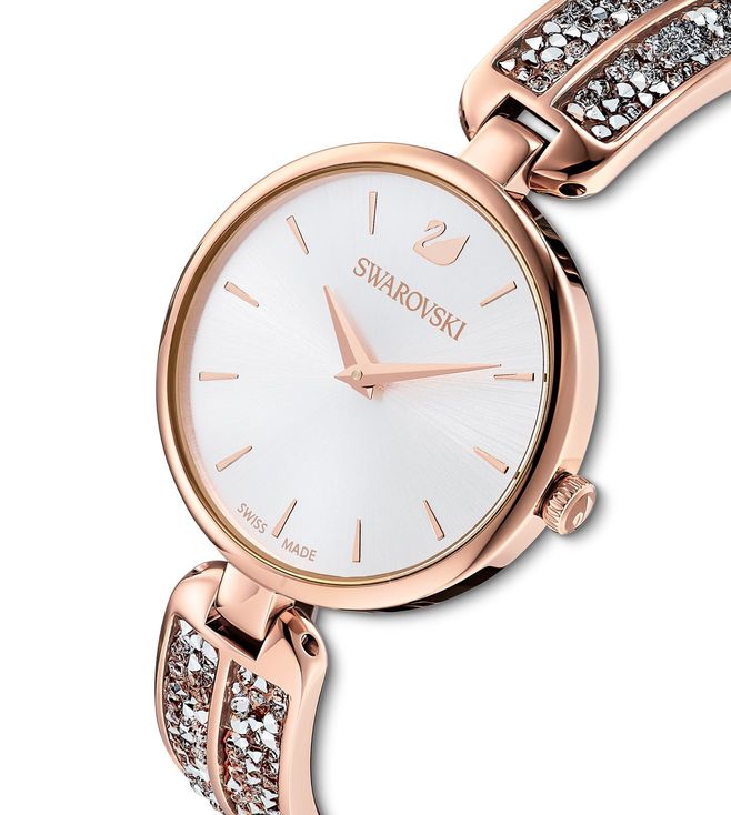 Swarovski Dream Rock Silver Dial & Rose Gold Watch for Ladies - view 2