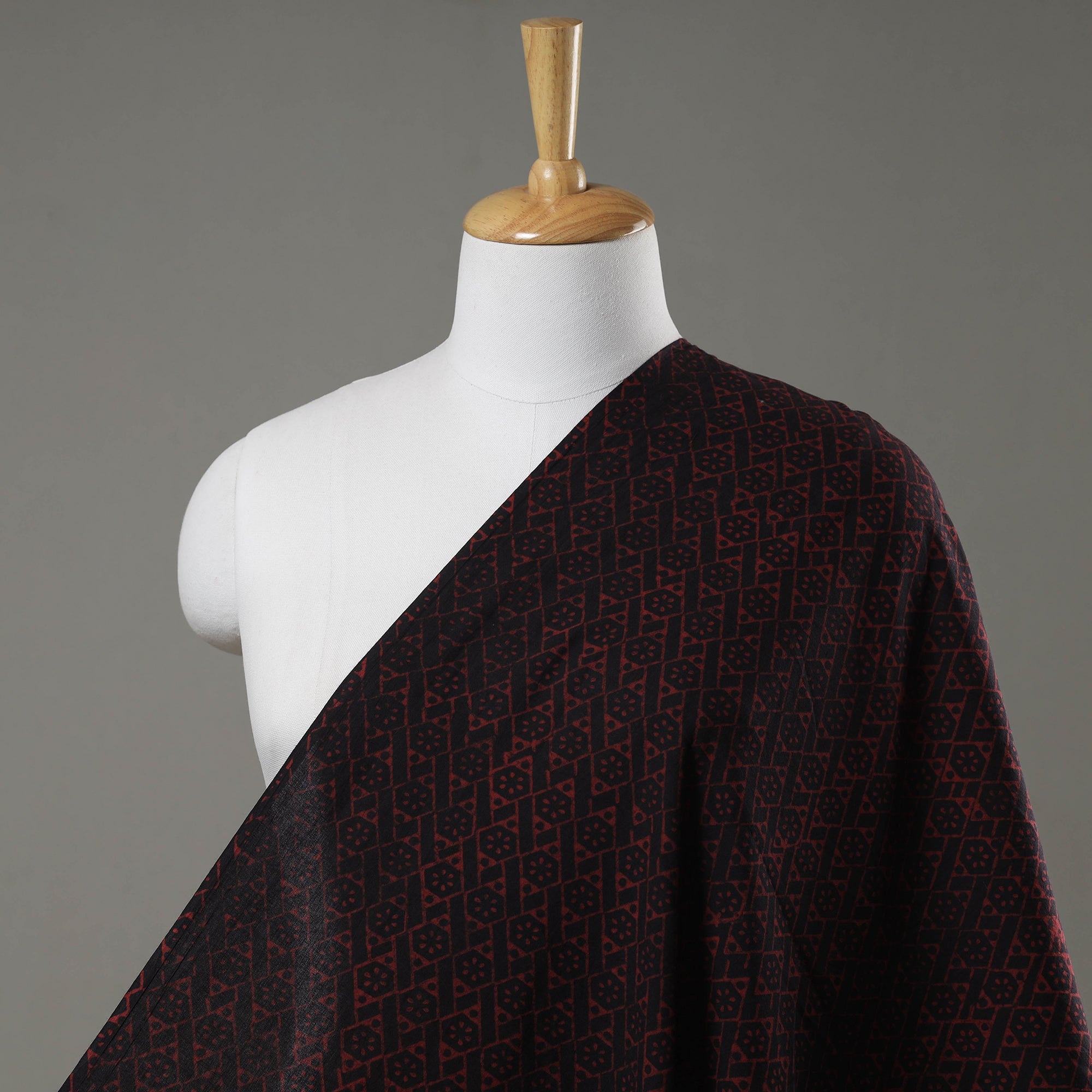 HAVELI CHRONICLES Black - Akola Hand Block Printed Cotton Fabric