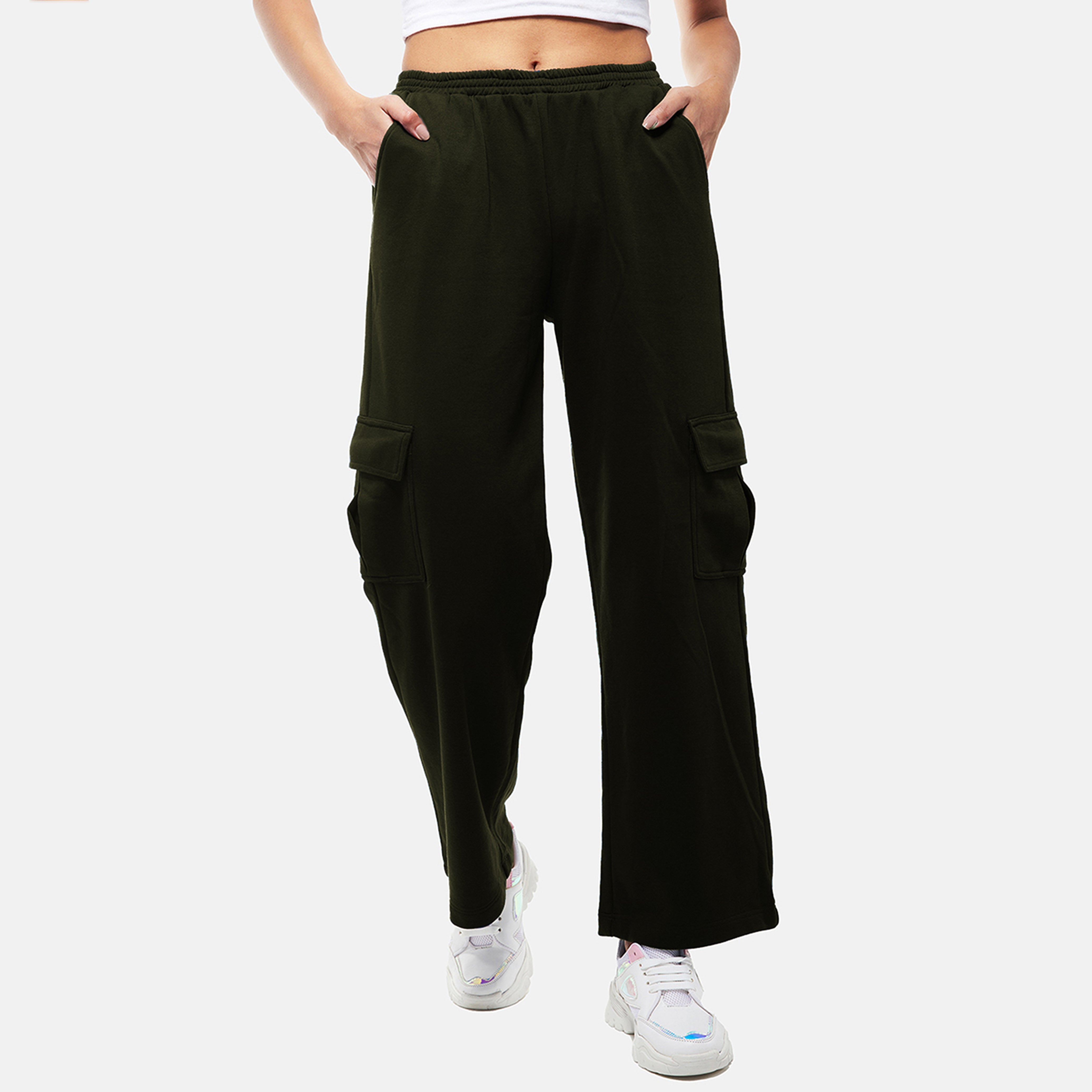 Normcore Blue Pull-Up Cargo Pants - view 3