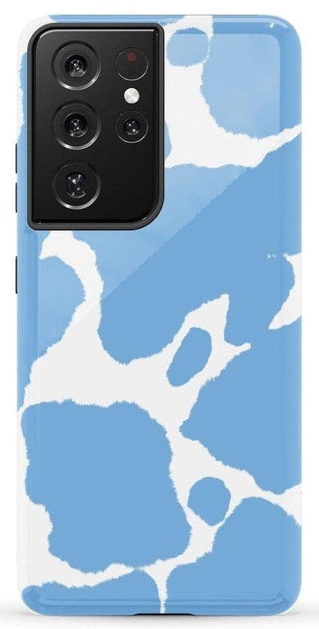 Casetry Current MOOd | Light Blue Cow Print Samsung Case - view 7