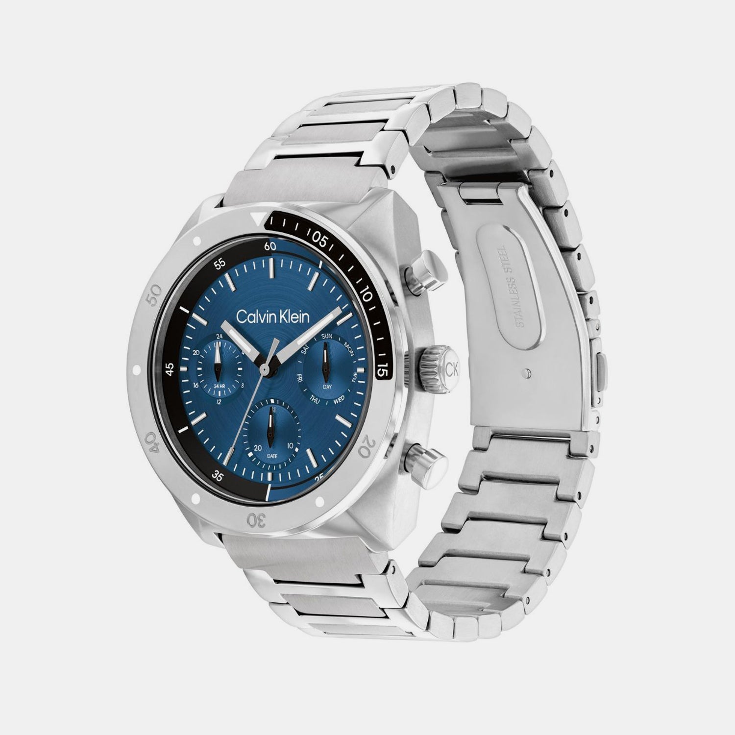 Calvin Klein Ck Flex Men Quartz Blue Dial Multi-Function Stainless Steel Watch 25200464 - view 2