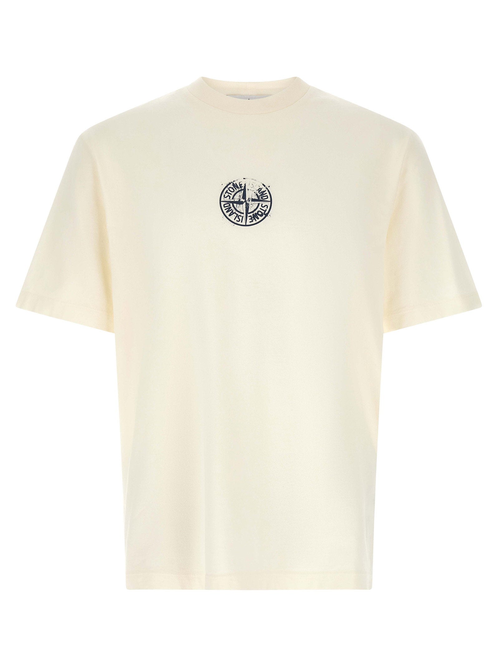 Stone Island Logo T-shirt – 100% cotton