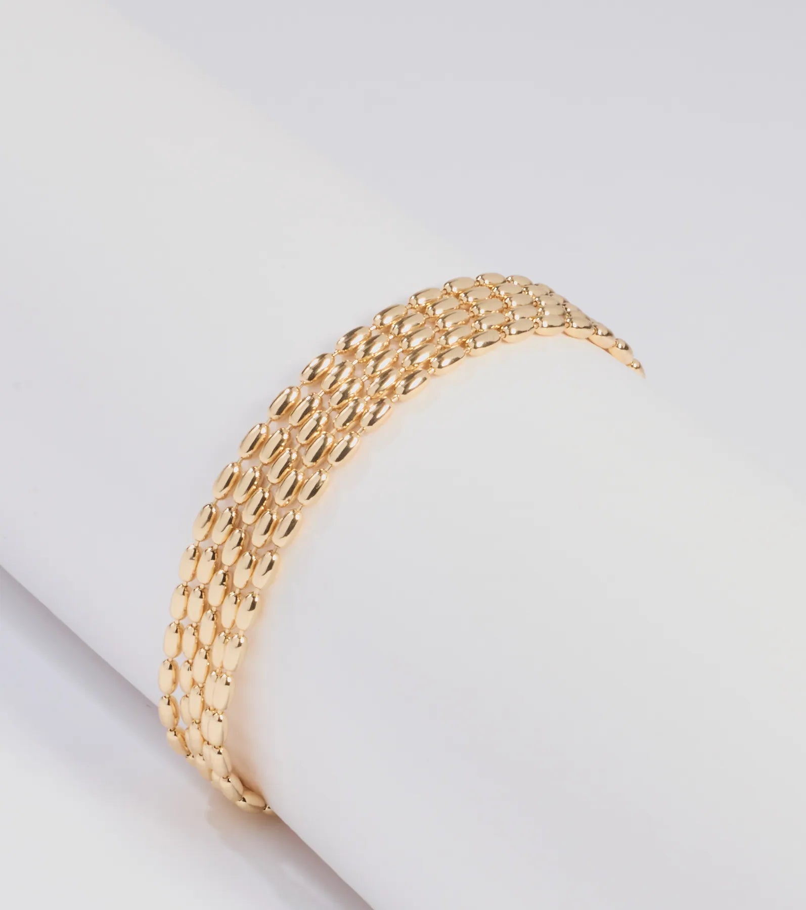 Windsor Gleaming Chic Beaded Bracelet – GOLD