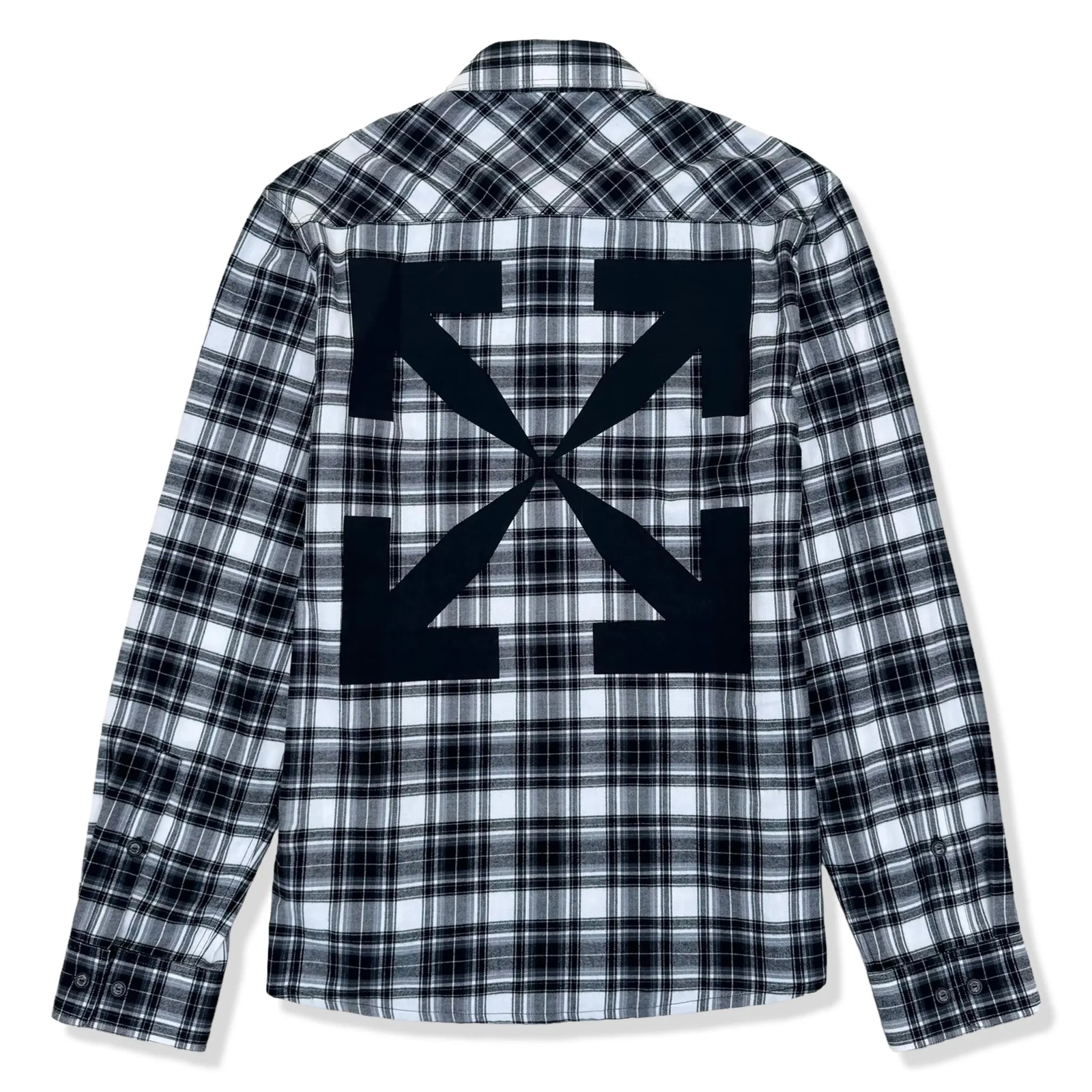 Preloved - Off-White Checked Arrow Black White Shirt - view 2