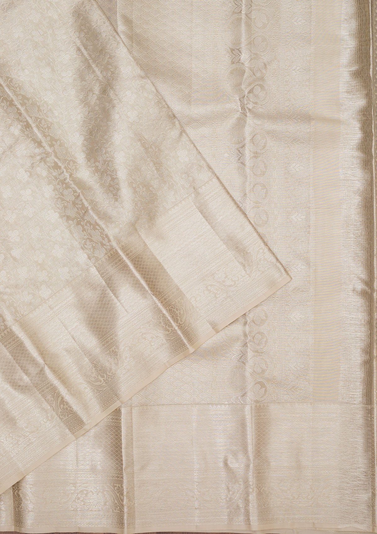 Koskii White Zariwork Pure Silk Saree – Women's - view 4