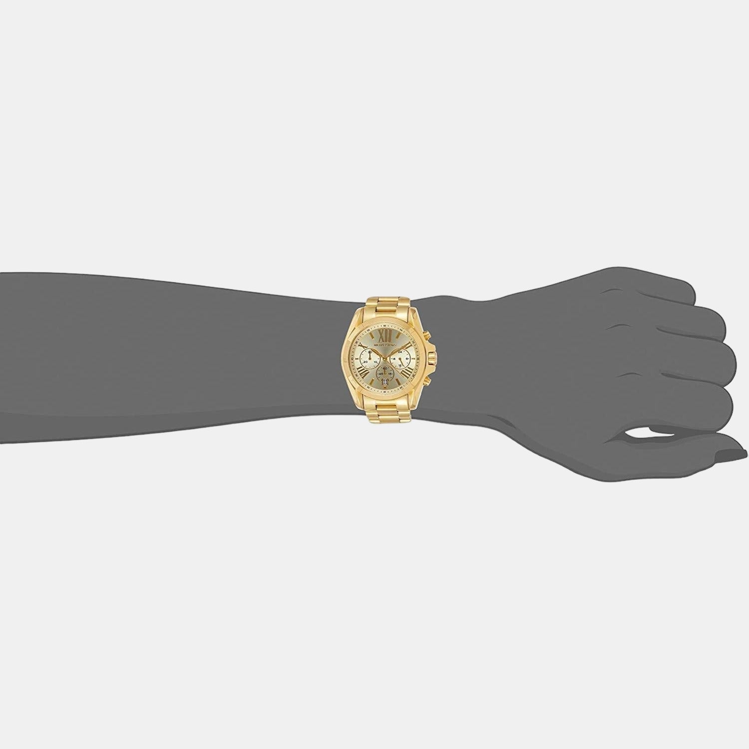 Michael Kors Bradshaw Women Quartz Gold Dial Chronograph Stainless Steel Watch MK5605 - view 4