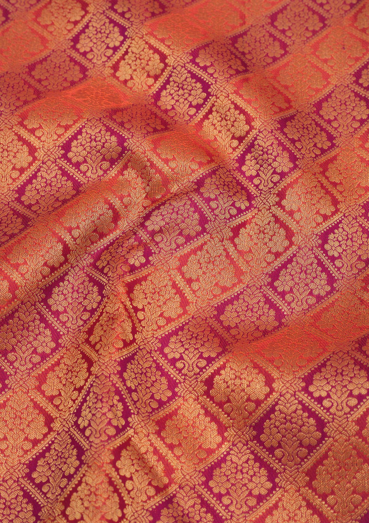 Koskii Orange Zariwork Pure Silk Saree – Women's - view 2