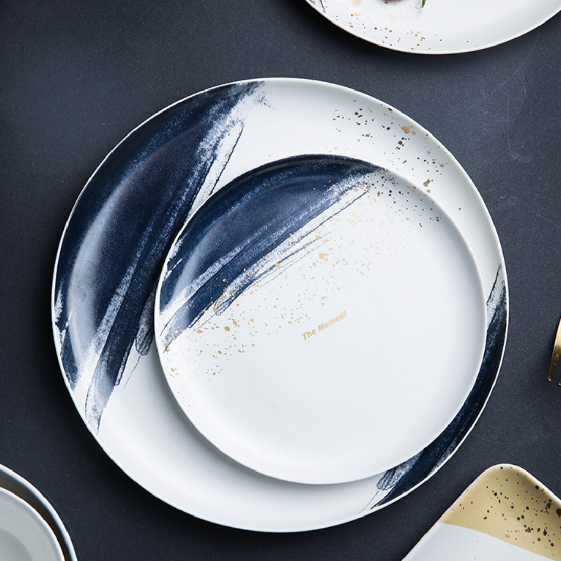 Nestasia Midnight Ceramic Snack Plate 6 Inch - view 6
