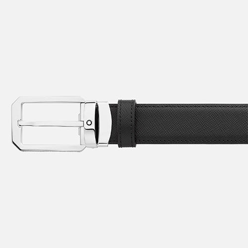 Montblanc Mont Blanc, Black/brown 30 mm reversible leather belt - view 2