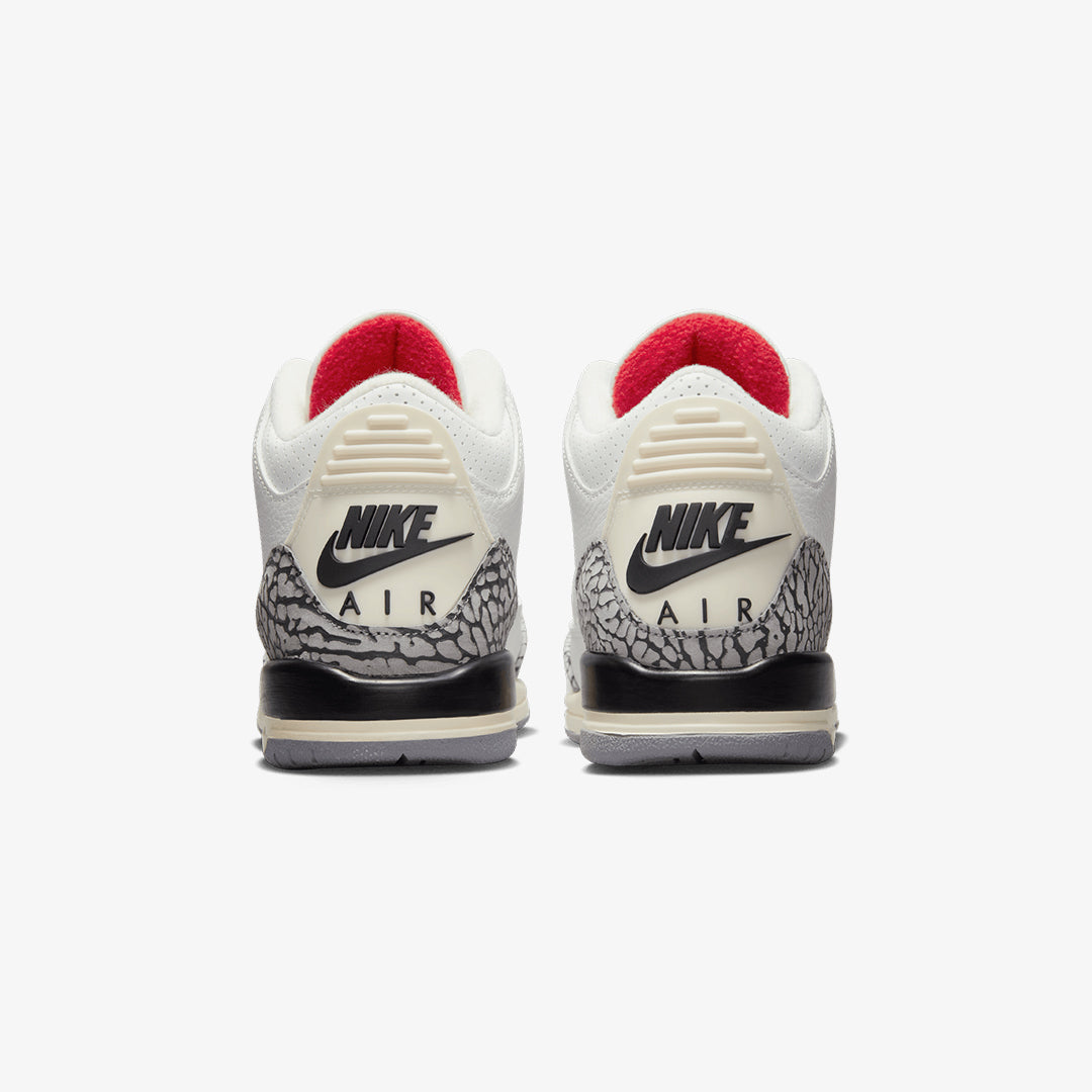 Jordan | AIR JORDAN 3 RETRO { SUMMIT WHITE/FIRE RED-BLACK-CEMENT GREY - view 2