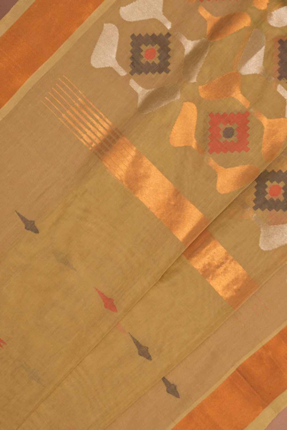 Kalanjali Cotton Jamdani Saree – Women's - view 2