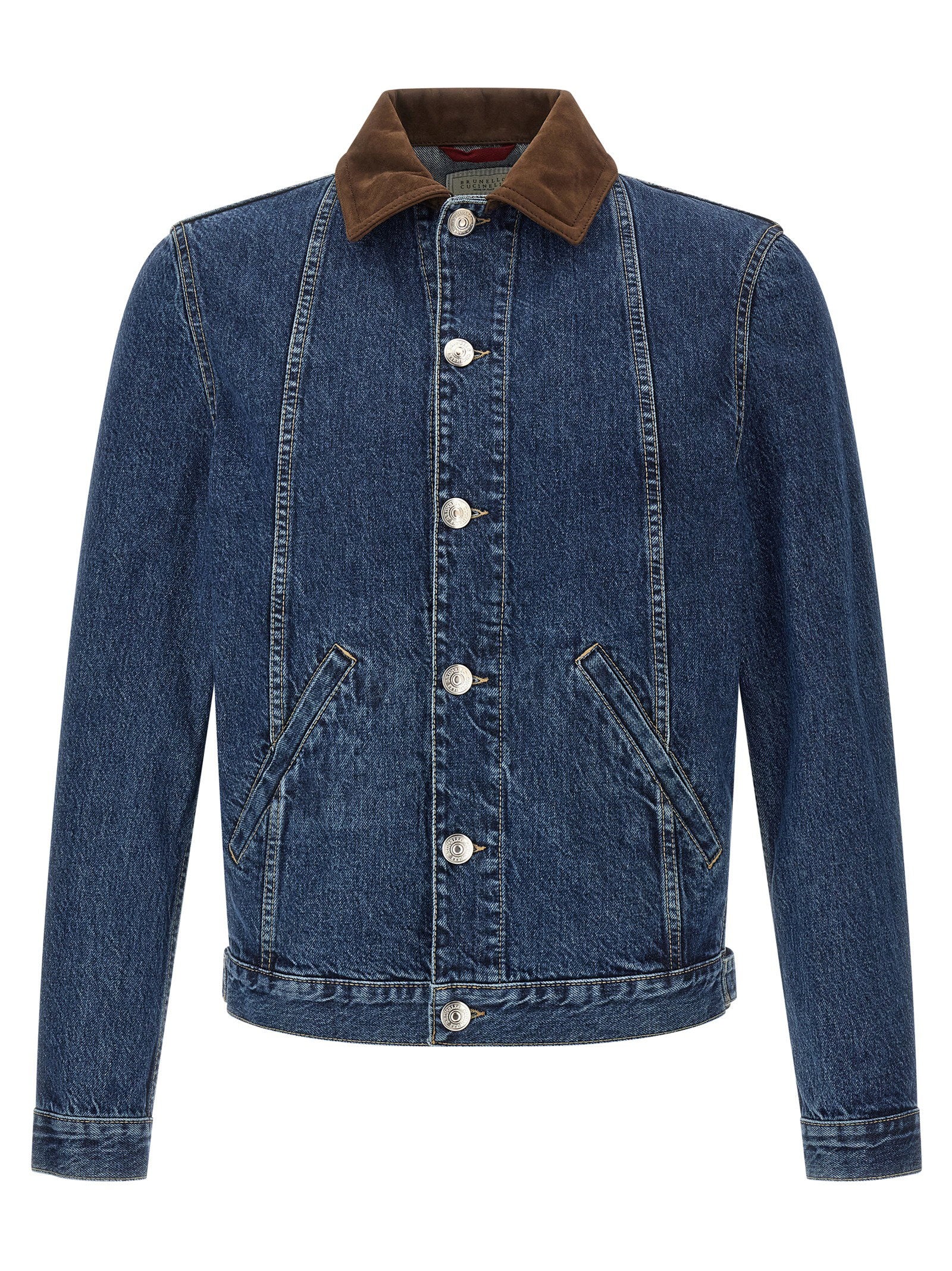 Brunello Cucinelli Denim And Suede Jacket – 100% cotton