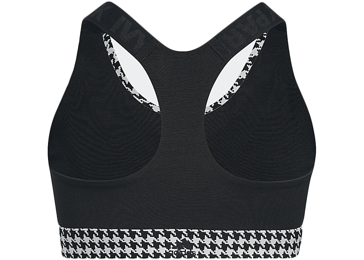 adidas Ivy Park Halls of Ivy Kids Houndstooth Sports Bra Clear Grey/Black - view 2