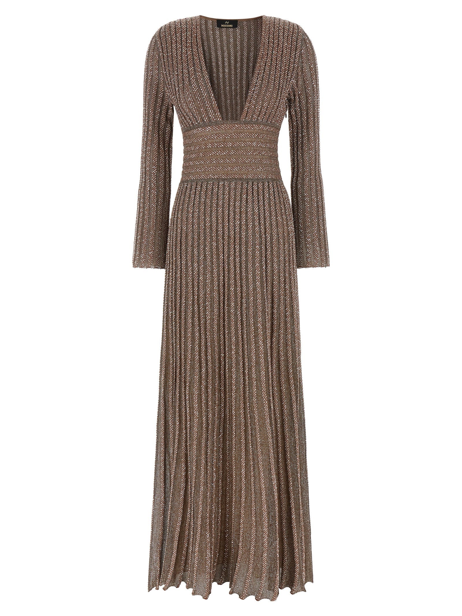 Missoni Knitted Metallic Dress – 58% vi, 25% pa, 17% me