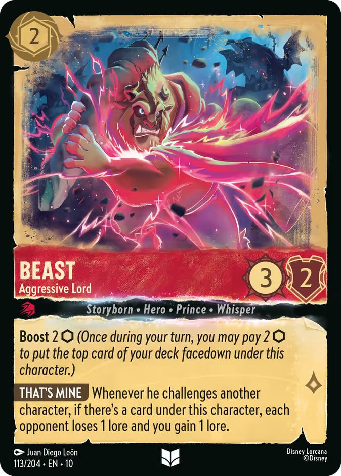 Lorcana Beast - Aggressive Lord - 113/204 [Whispers in the Well] [Non-Foil]
