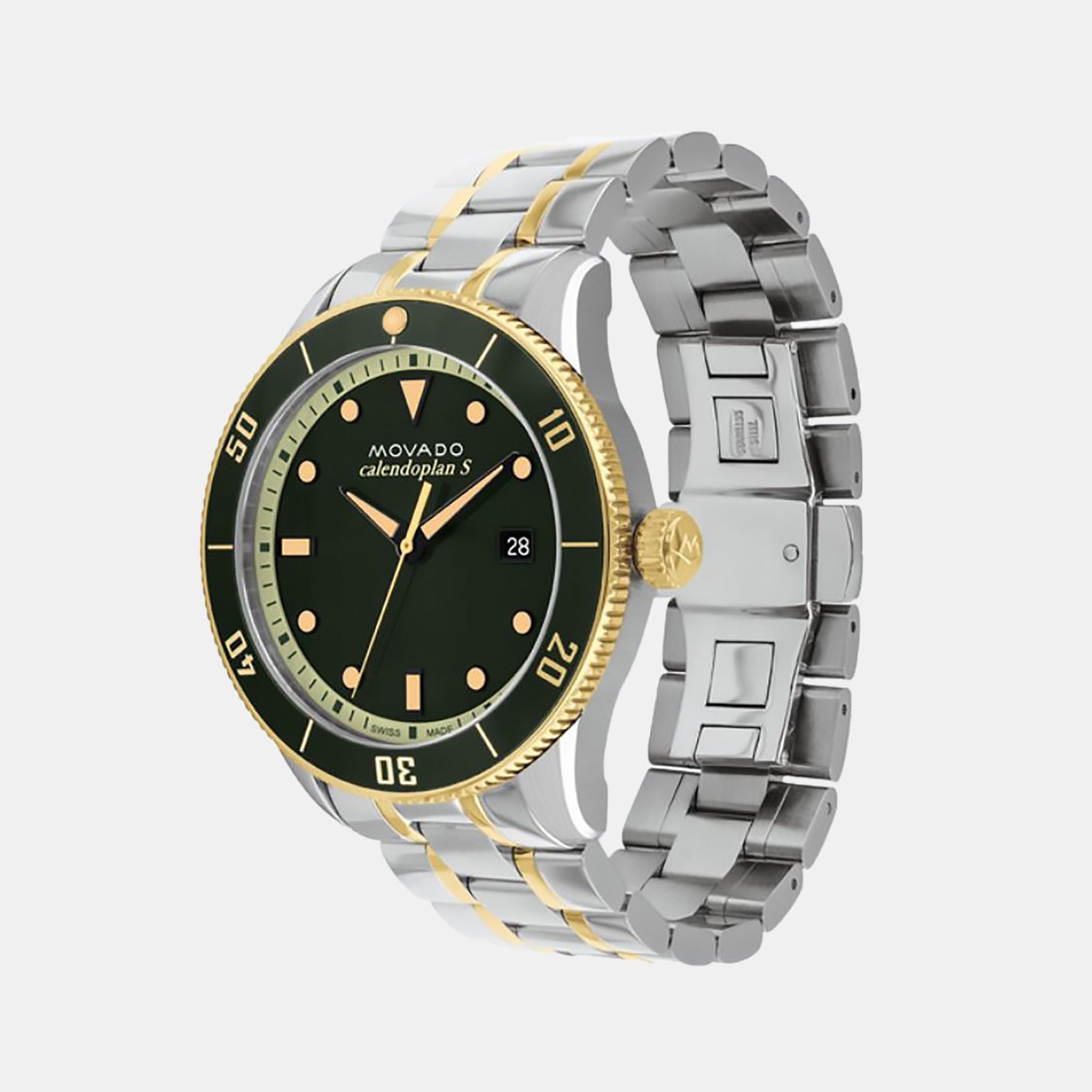 Movado Heritage Men Quartz Green Dial Analog Stainless Steel Watch 3650127 - view 2