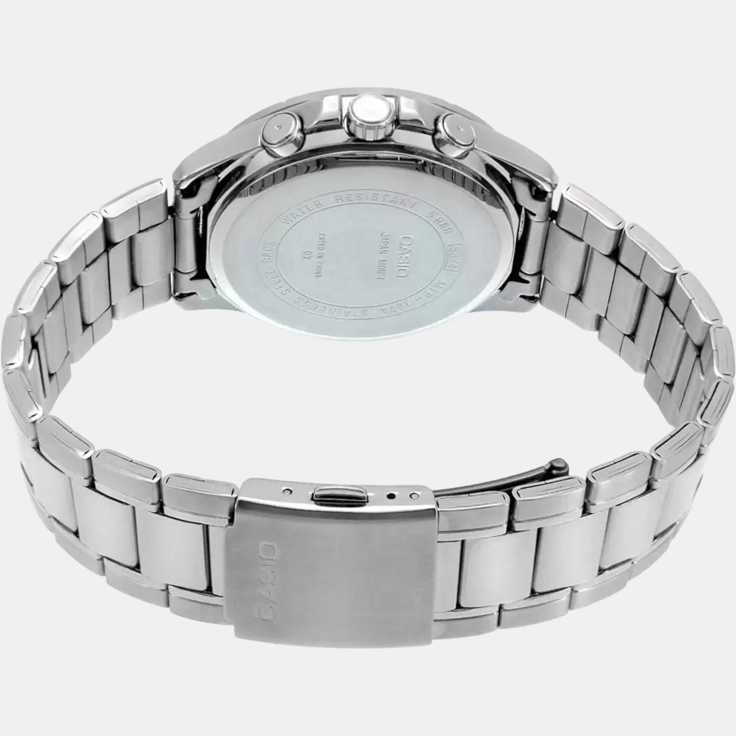 Casio Enticer Men Quartz Black Dial Chronograph Stainless Steel Watch A1647 - view 5