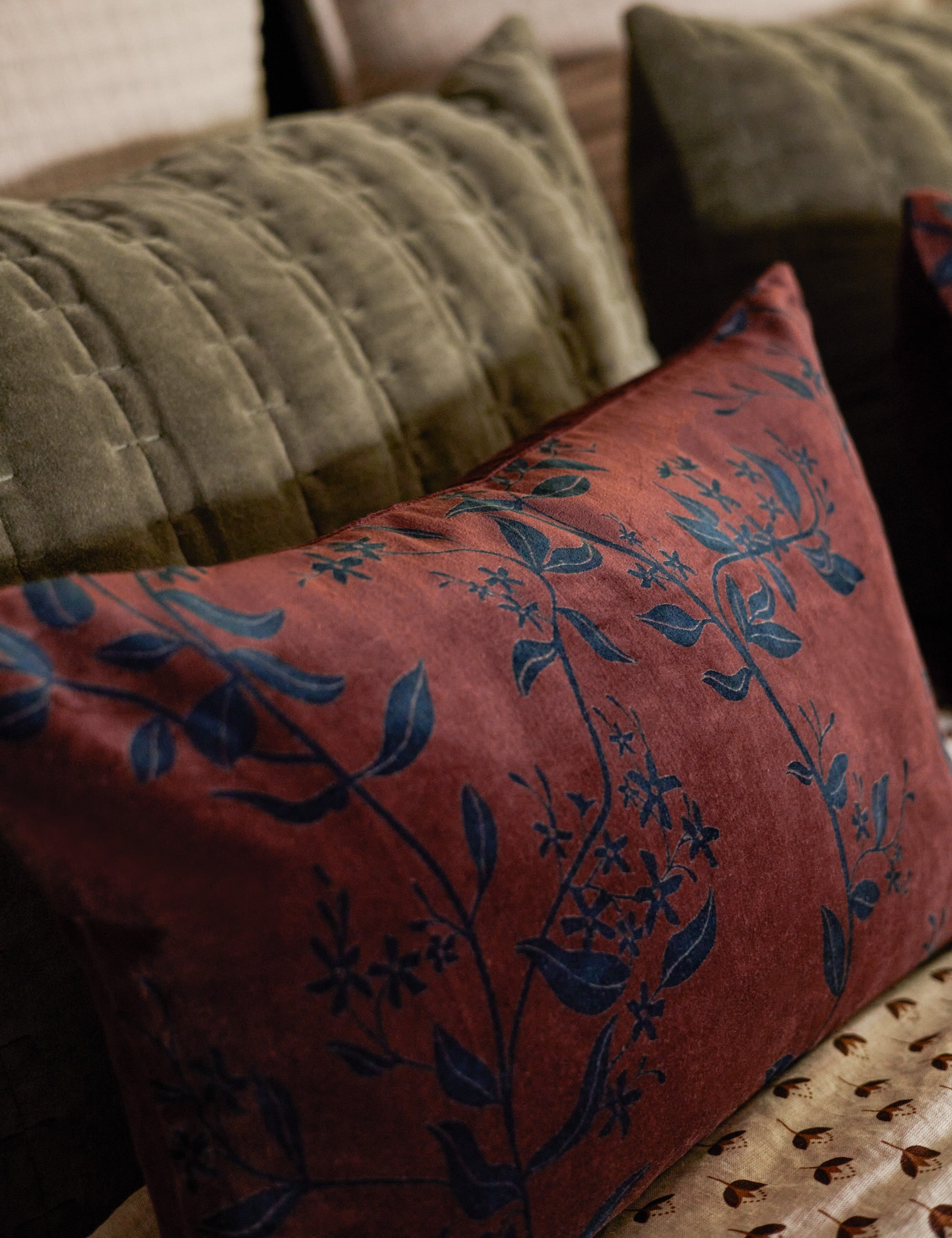 Lulu and Georgia Carmine Velvet Pillow – Sangria - view 6
