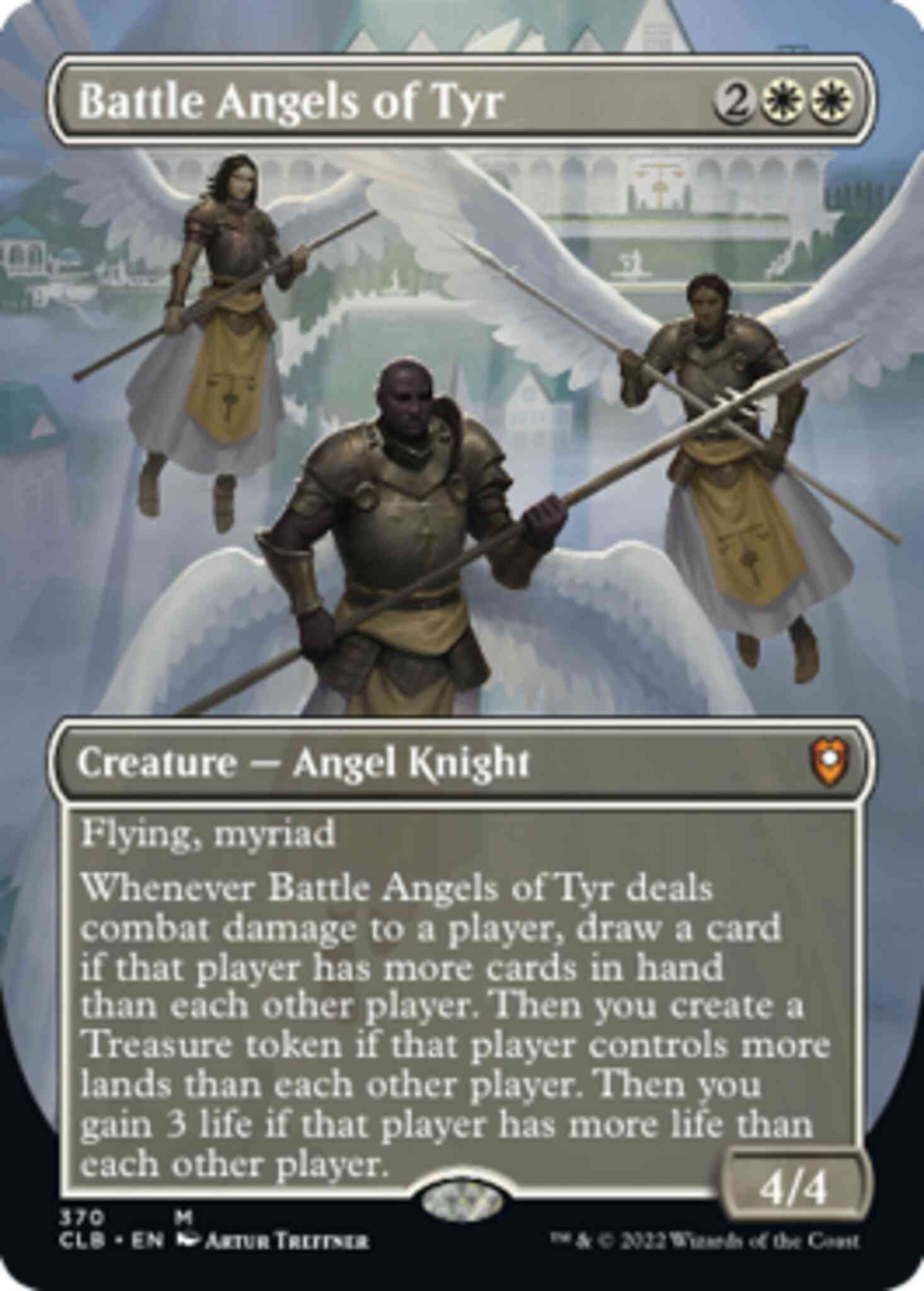 Magic Battle Angels of Tyr [370] [Borderless] [Commander Legends: Battle for Baldur's Gate] [Non-Foil]