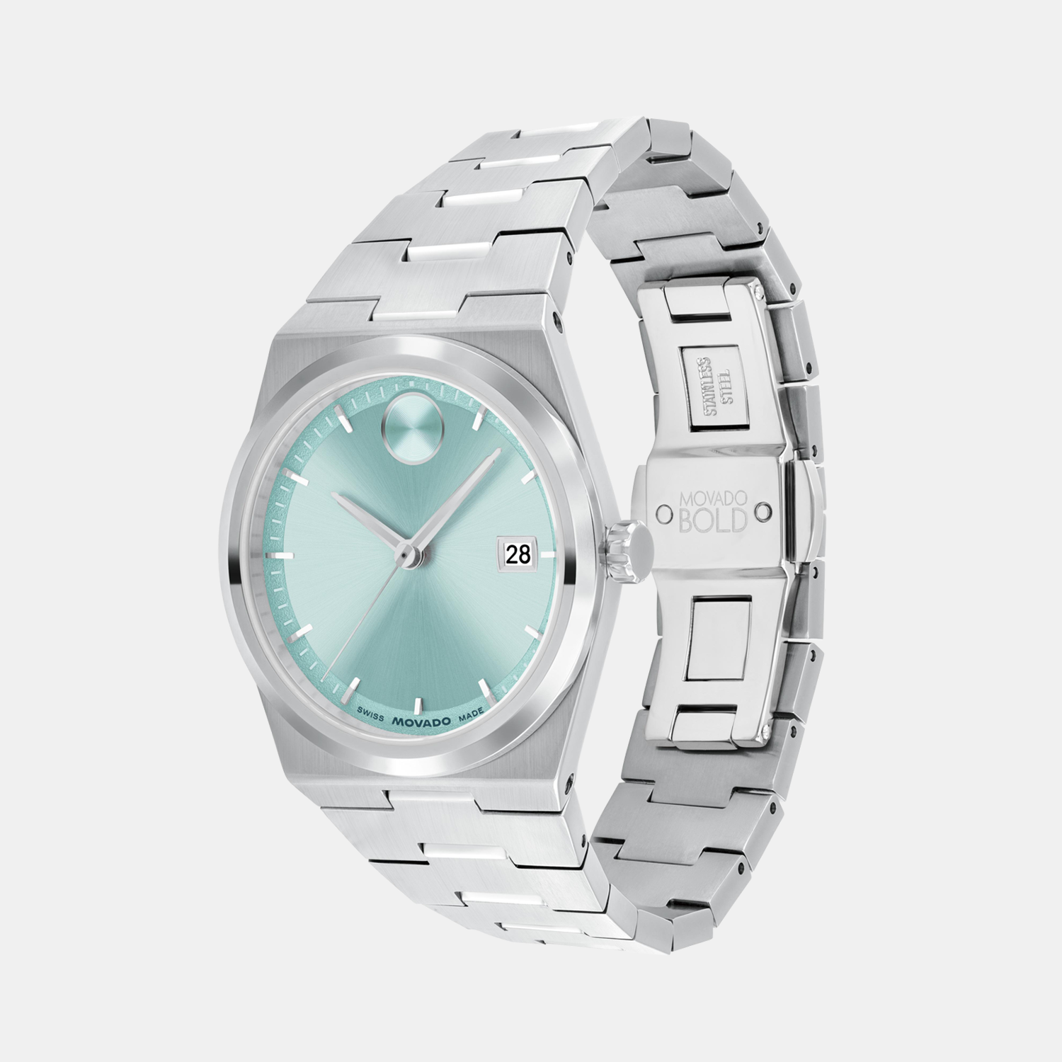 Movado Bold Women Quartz Blue Dial Analog Stainless Steel Watch 3601186 - view 2