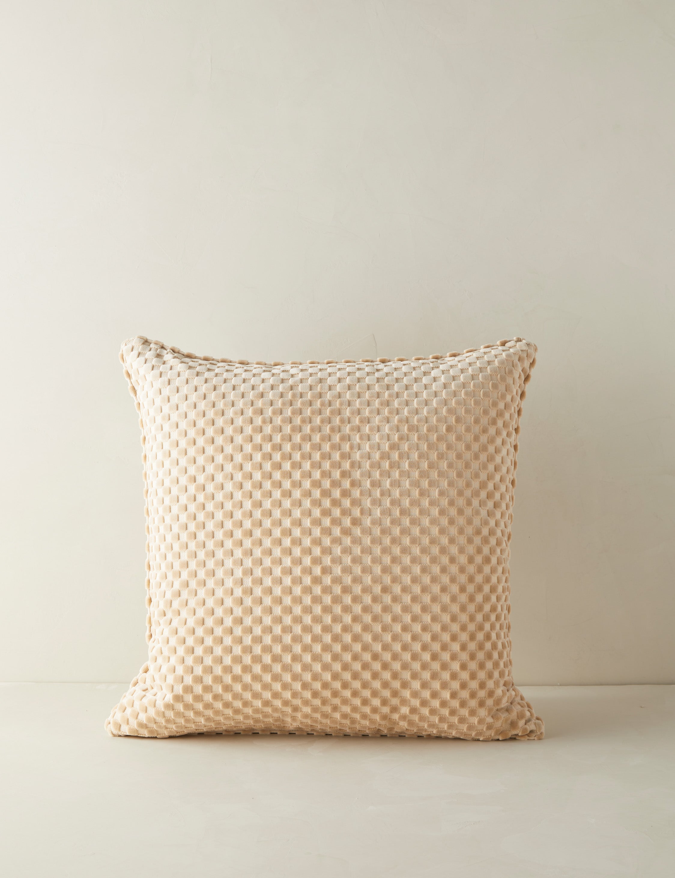 Lulu and Georgia Hi-Lo Checker Velvet Pillow by Sarah Sherman Samuel