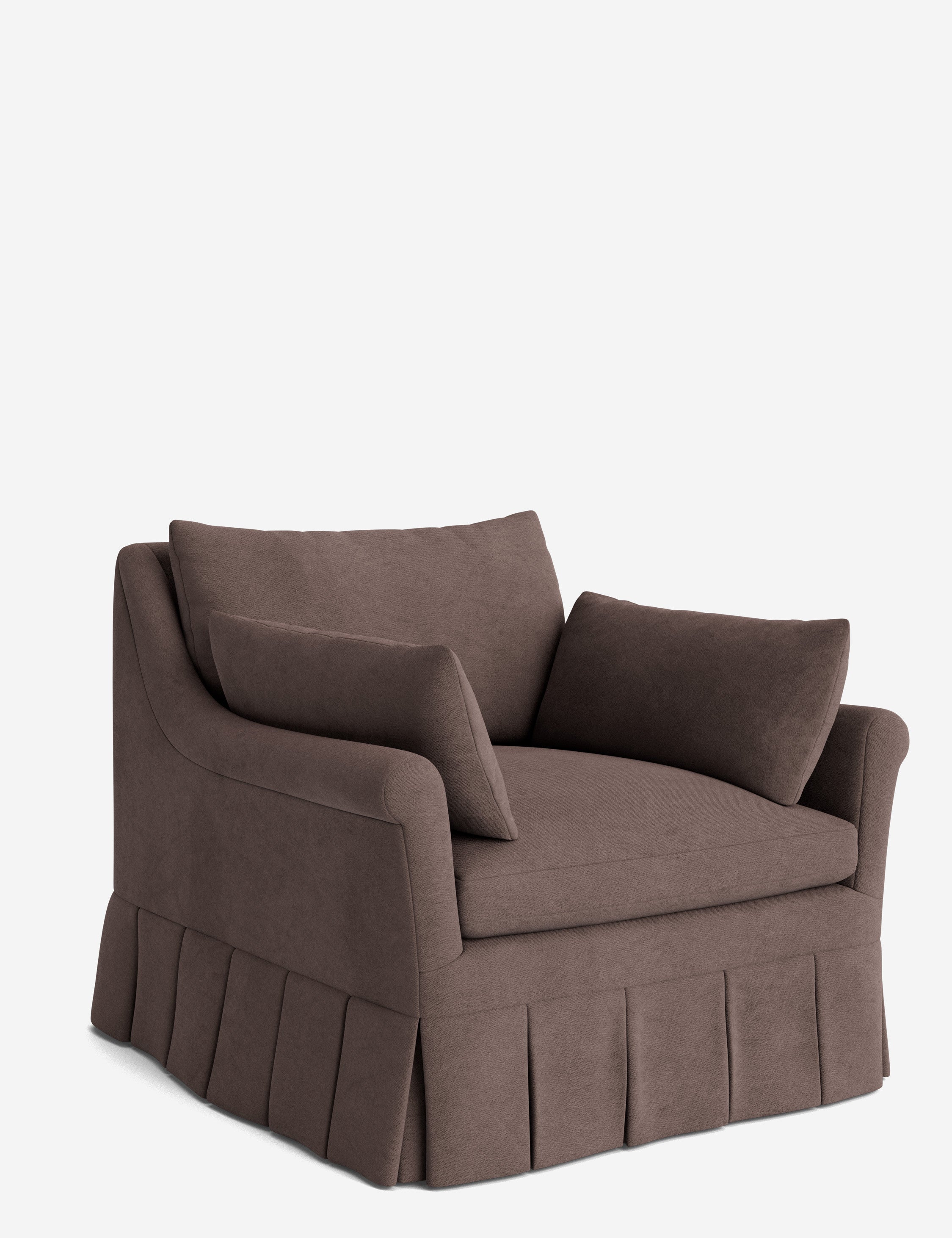 Lulu and Georgia Portola Rolled Arm Luxe Depth Pleated Chair - view 93