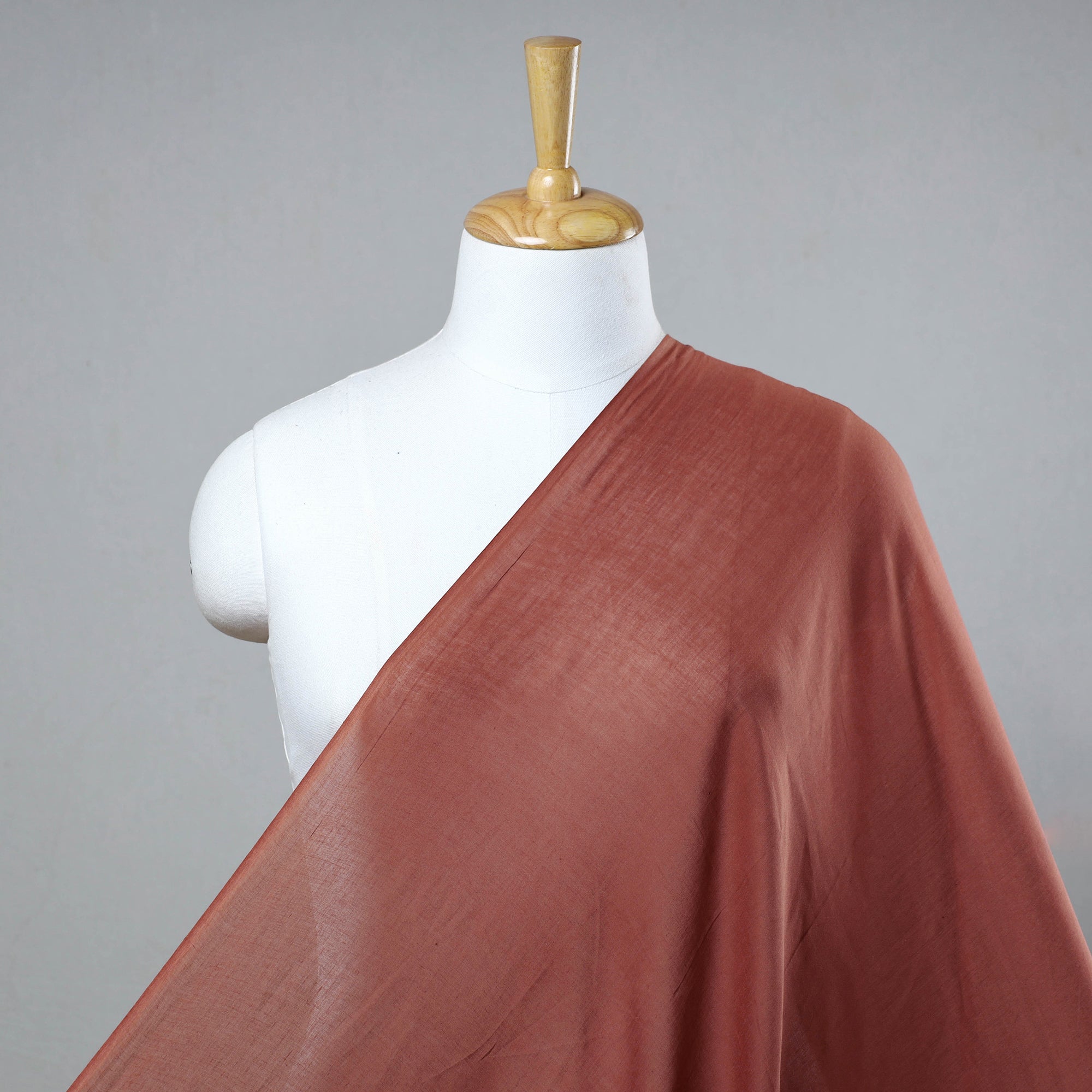 ITOKRI CRAFTS INITIATIVE Brown - Pre Washed Plain Dyed Cotton Fabric