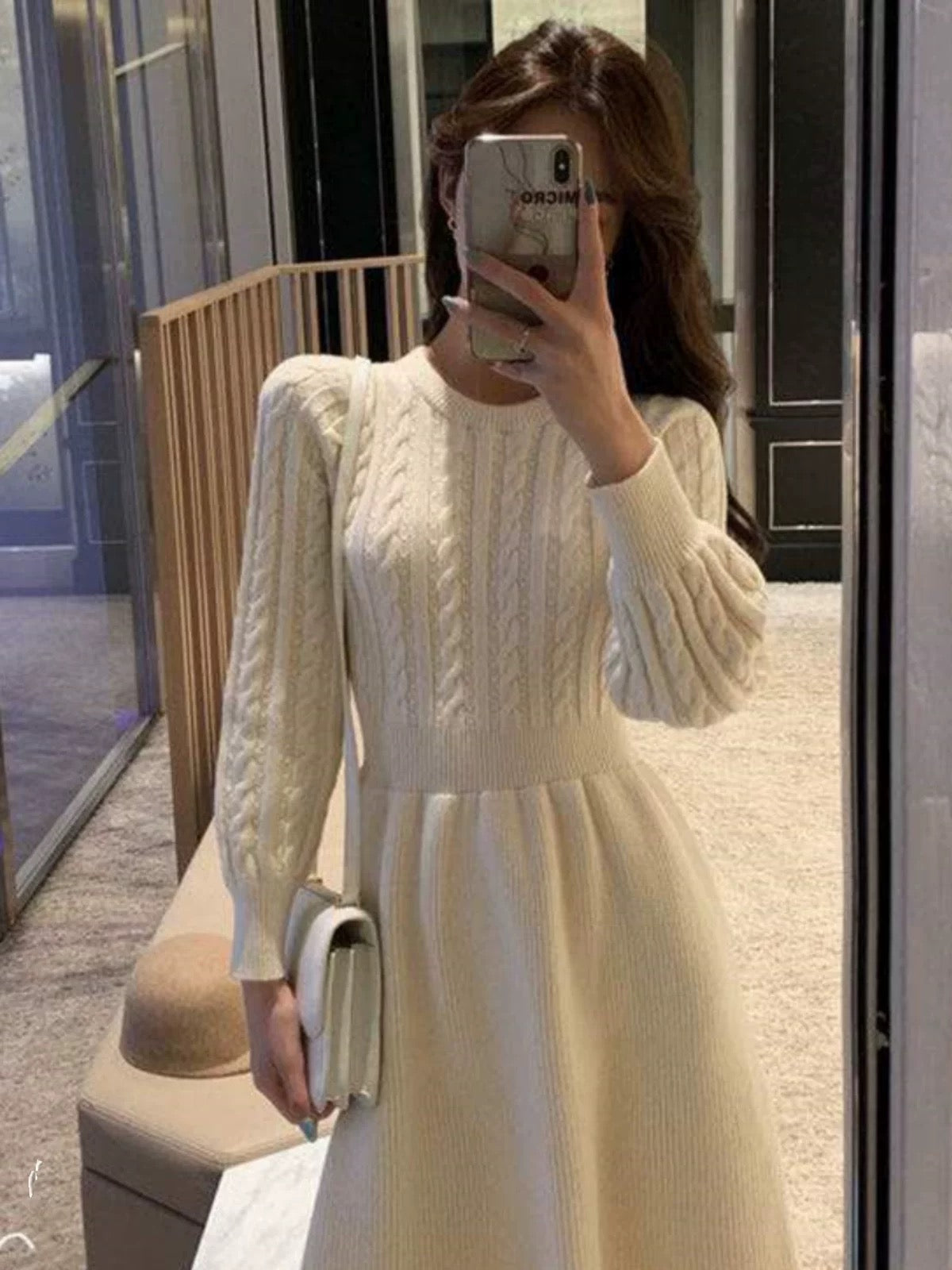 Alamode By Akanksha Relena Premium Knitted Woolen Dress - view 2