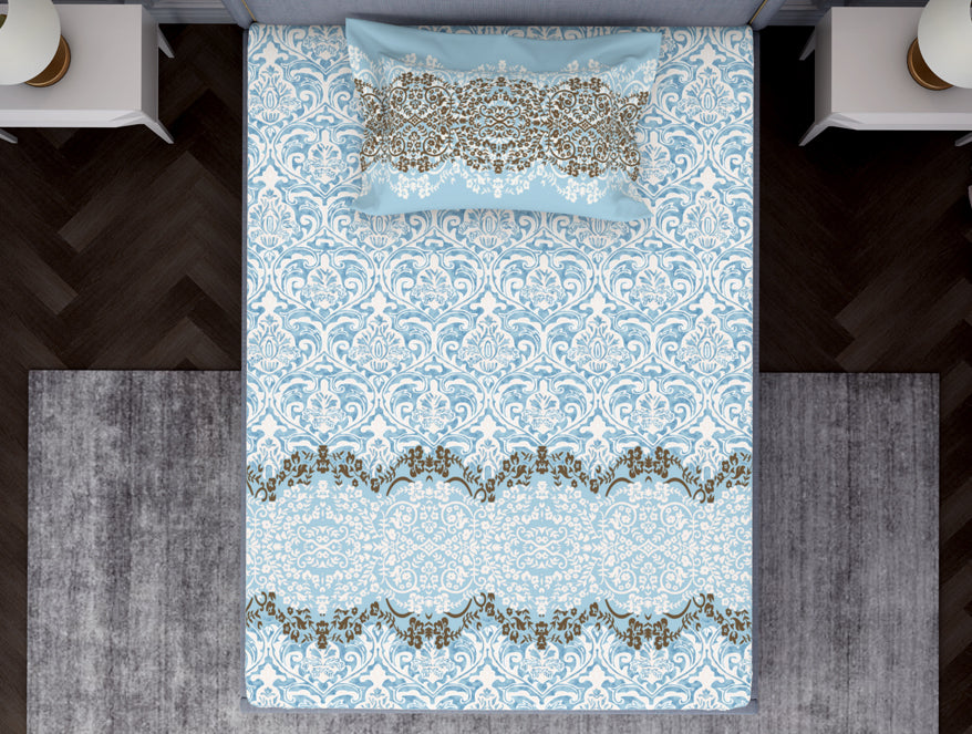 Spaces India Ornamenta Ornate 100% Cotton Single Bedsheet - Essentials by Spaces - view 8