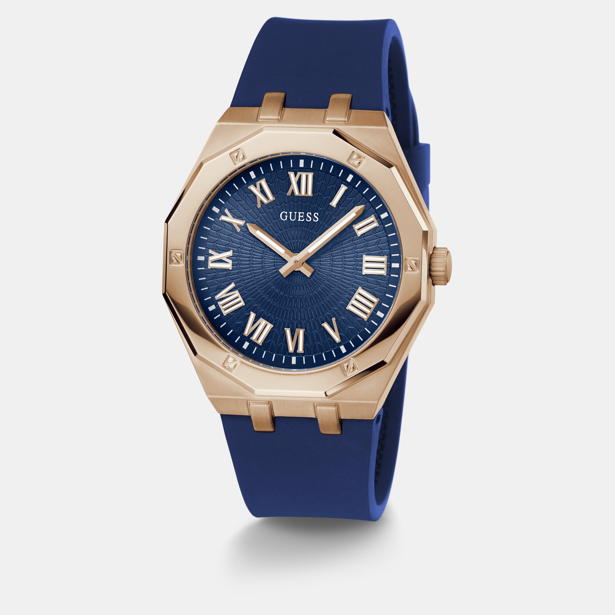 Guess Asset Men Quartz Blue Dial Analog Silicone Watch GW0663G3 - view 2