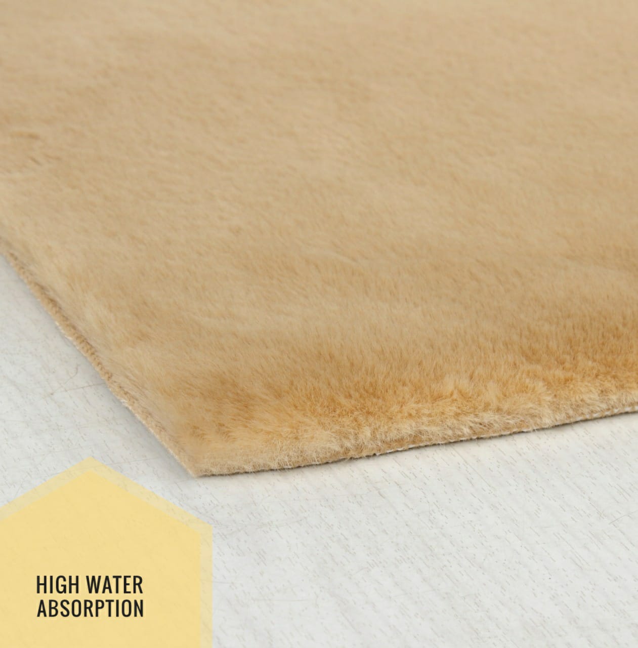 Urban Space Home Furnishing Luxury Bathroom Rug Mats, super soft anti slip bath mats, super absorbent bathroom rug - Rabbit fur, Light tones - view 5
