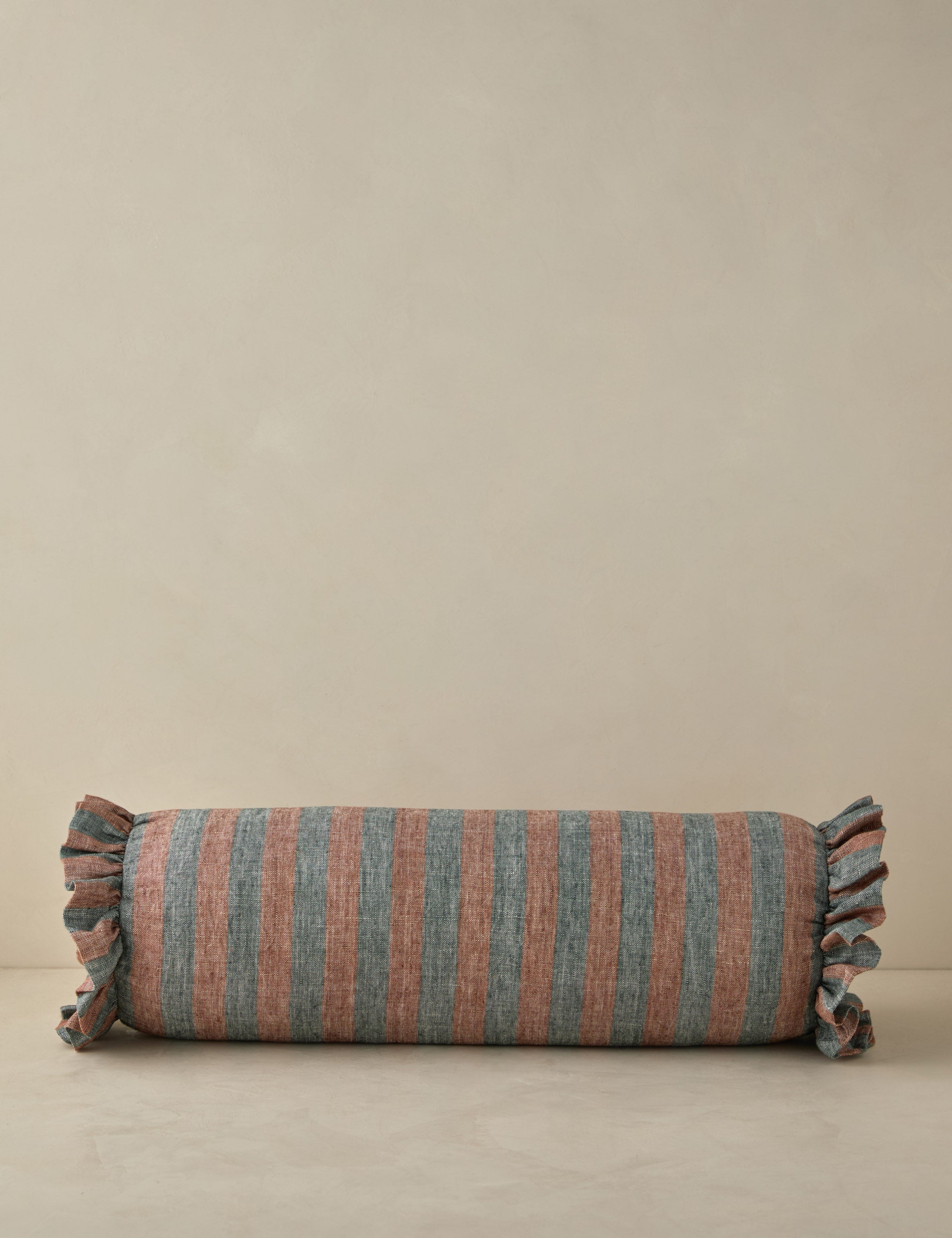 Lulu and Georgia Amaroso Linen Ruffle Bolster Pillow - view 2