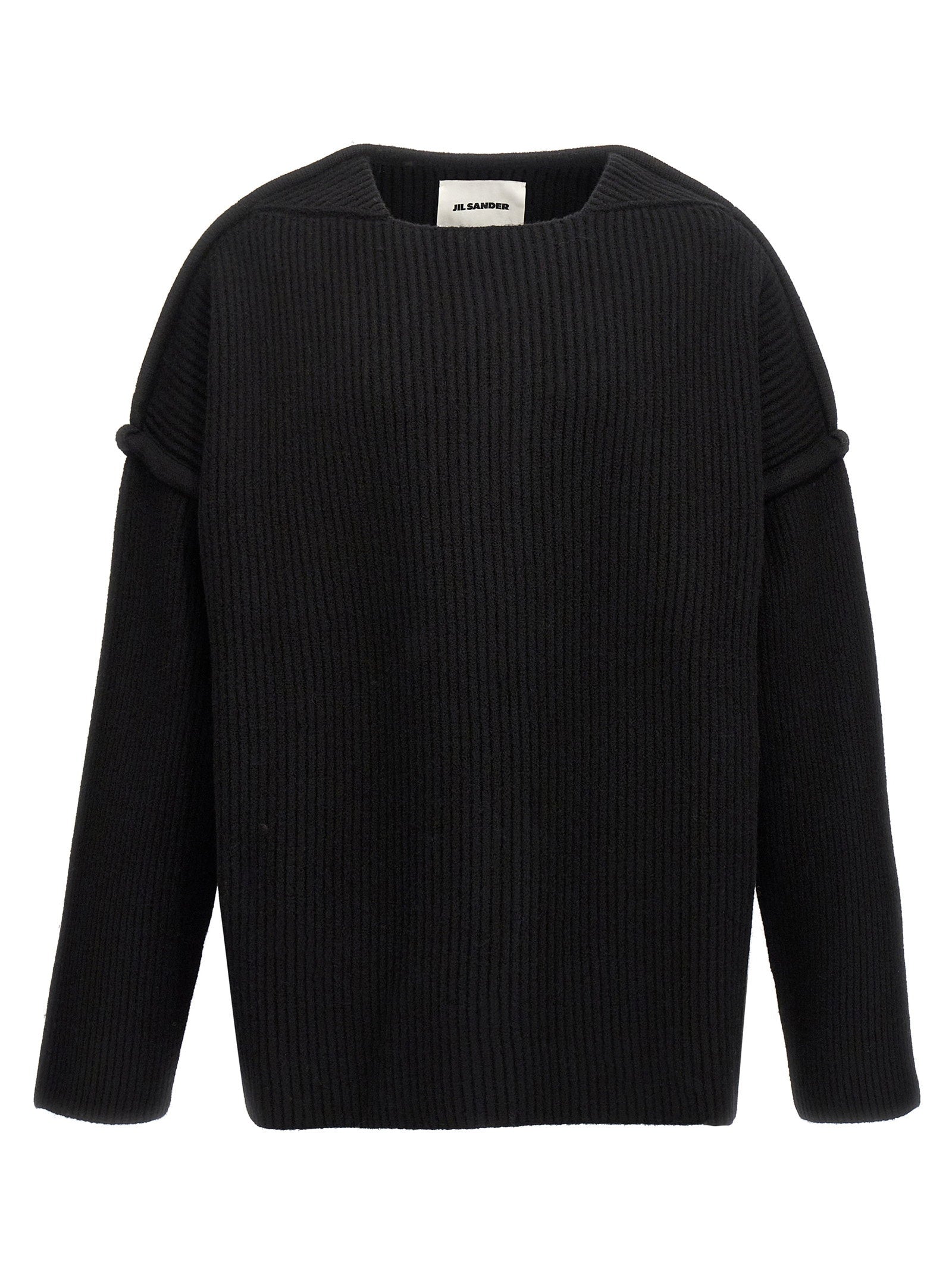 Jil Sander Geometric Neckline Sweater – 100% wool