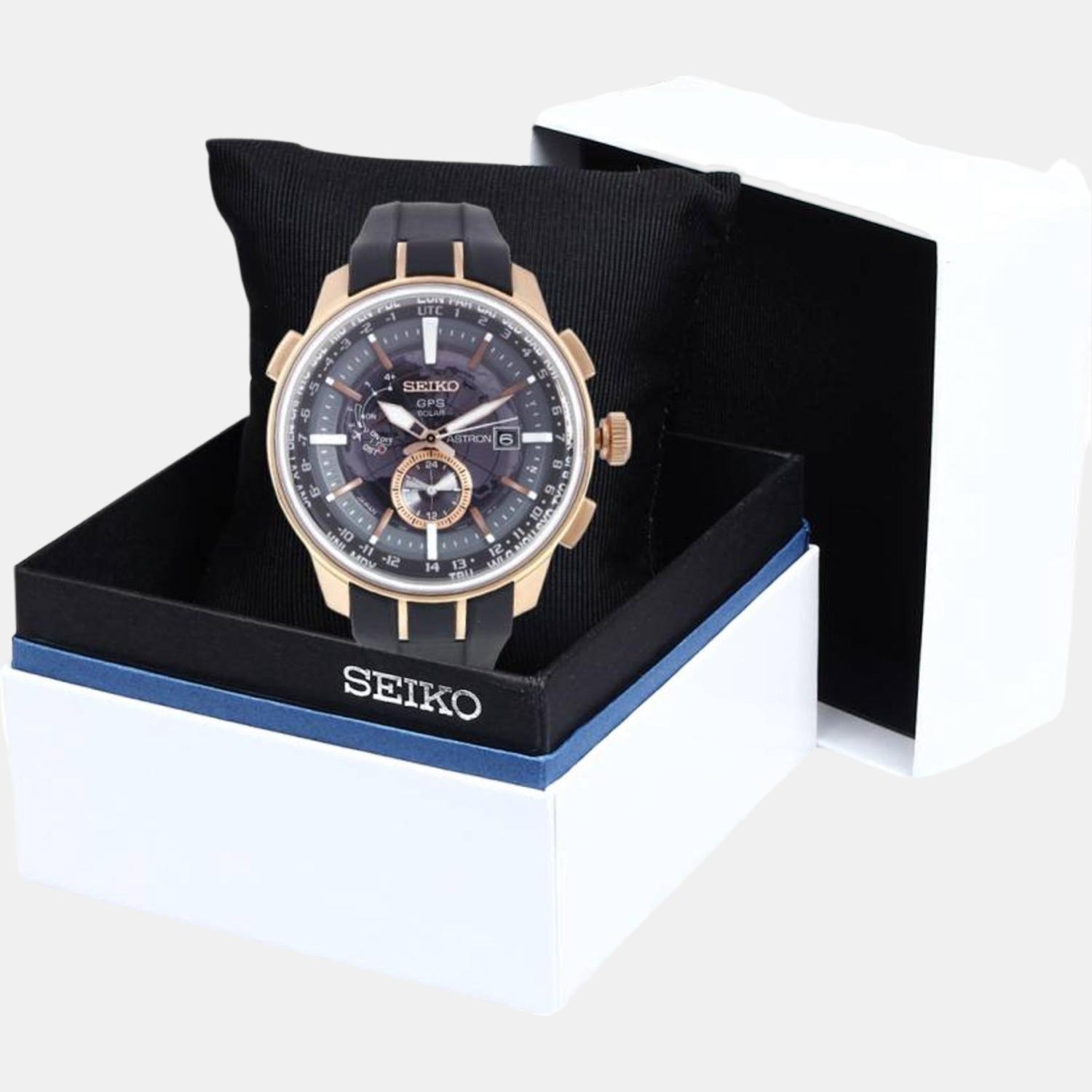 Seiko Astron Men Quartz Black Dial Analog Silicone Watch SAS032J1 - view 5
