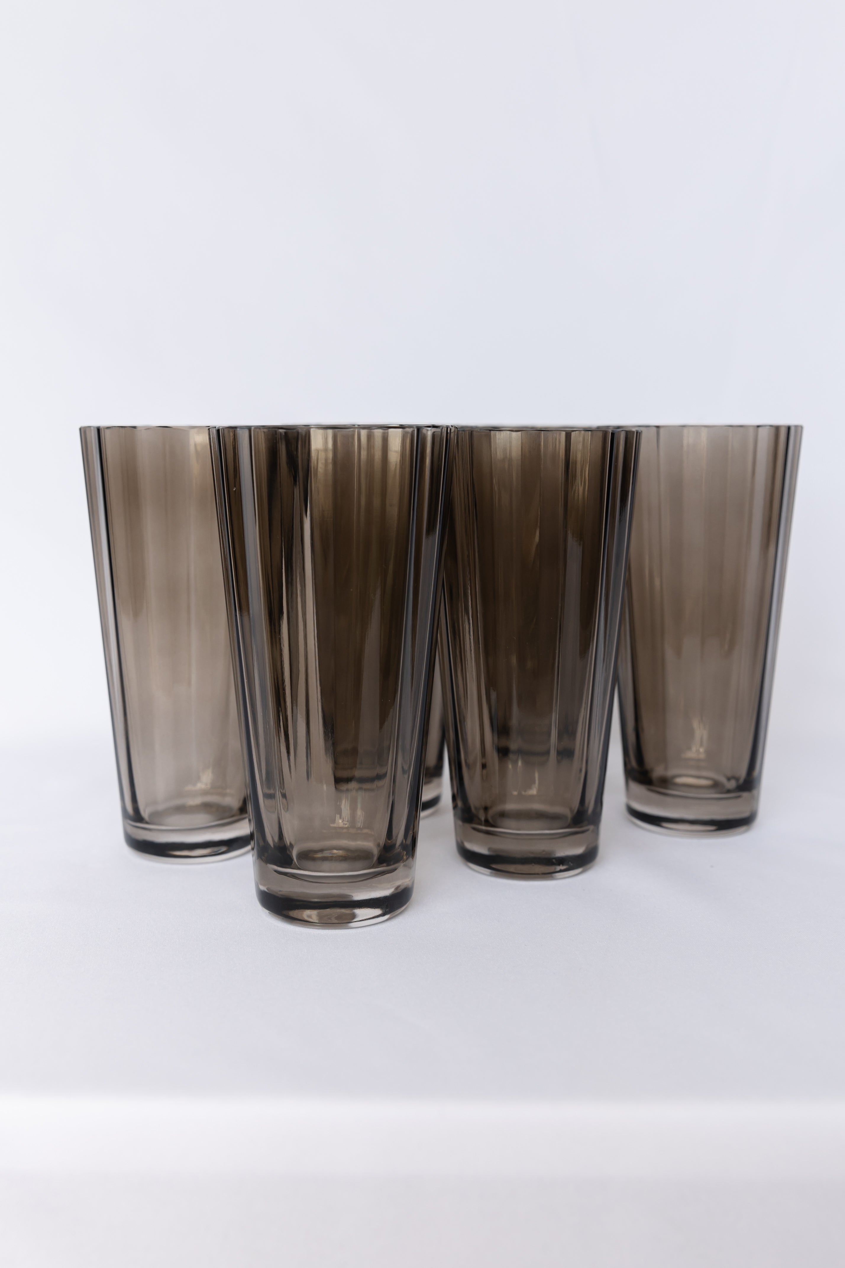 Estelle Colored Glass Estelle Colored Sunday High Balls - Set of 6 {Gray Smoke}