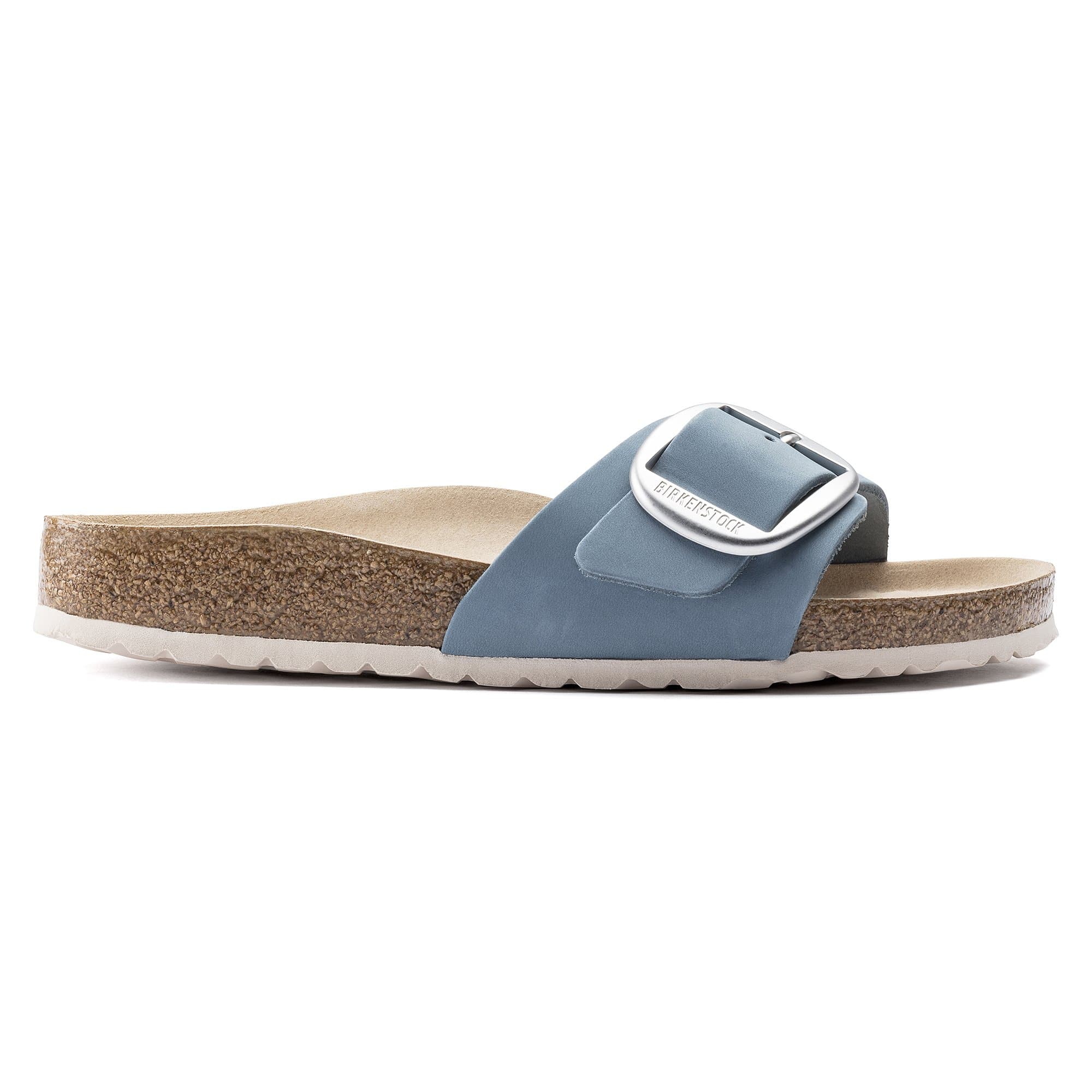Birkenstock Madrid Big Buckle Nubuck Leather – Blue Blue/Dove - view 4