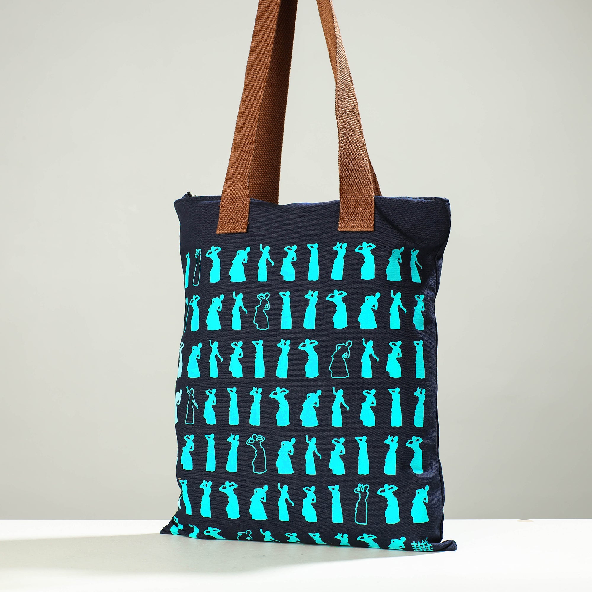 NEST BY ARPIT AGARWAL Blue - Assam Bihu Cotton Canvas Shoulder Bag - view 2