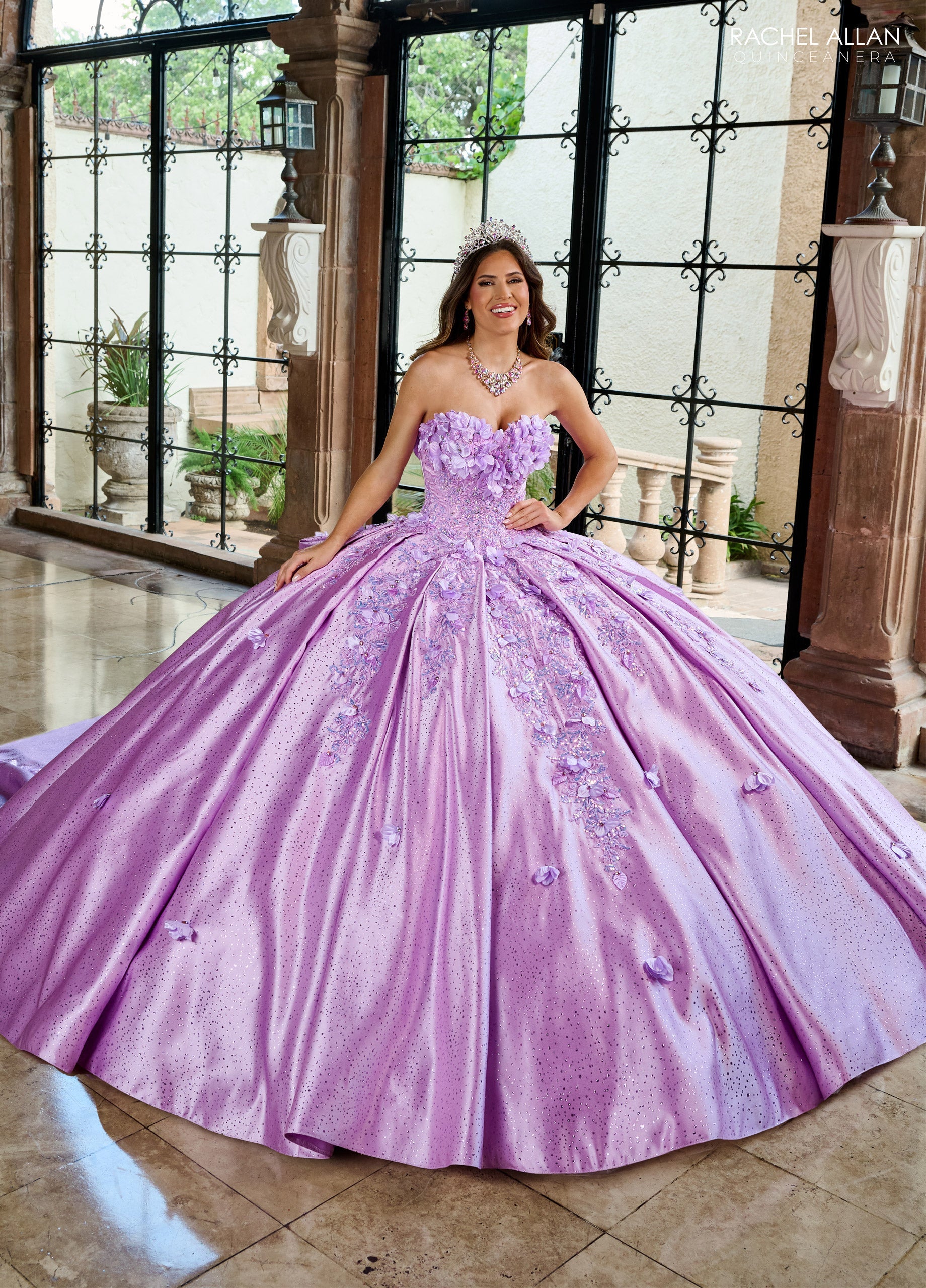 Mary's Bridal 3D Floral Sweetheart Quinceanera Dress by Rachel Allan RQ1157 - view 5