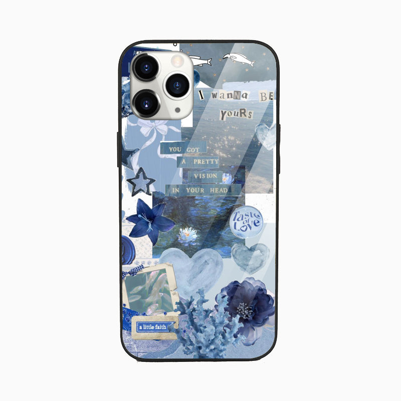 Casebasket Blue Ember Aesthetic Glossy Phone Cover