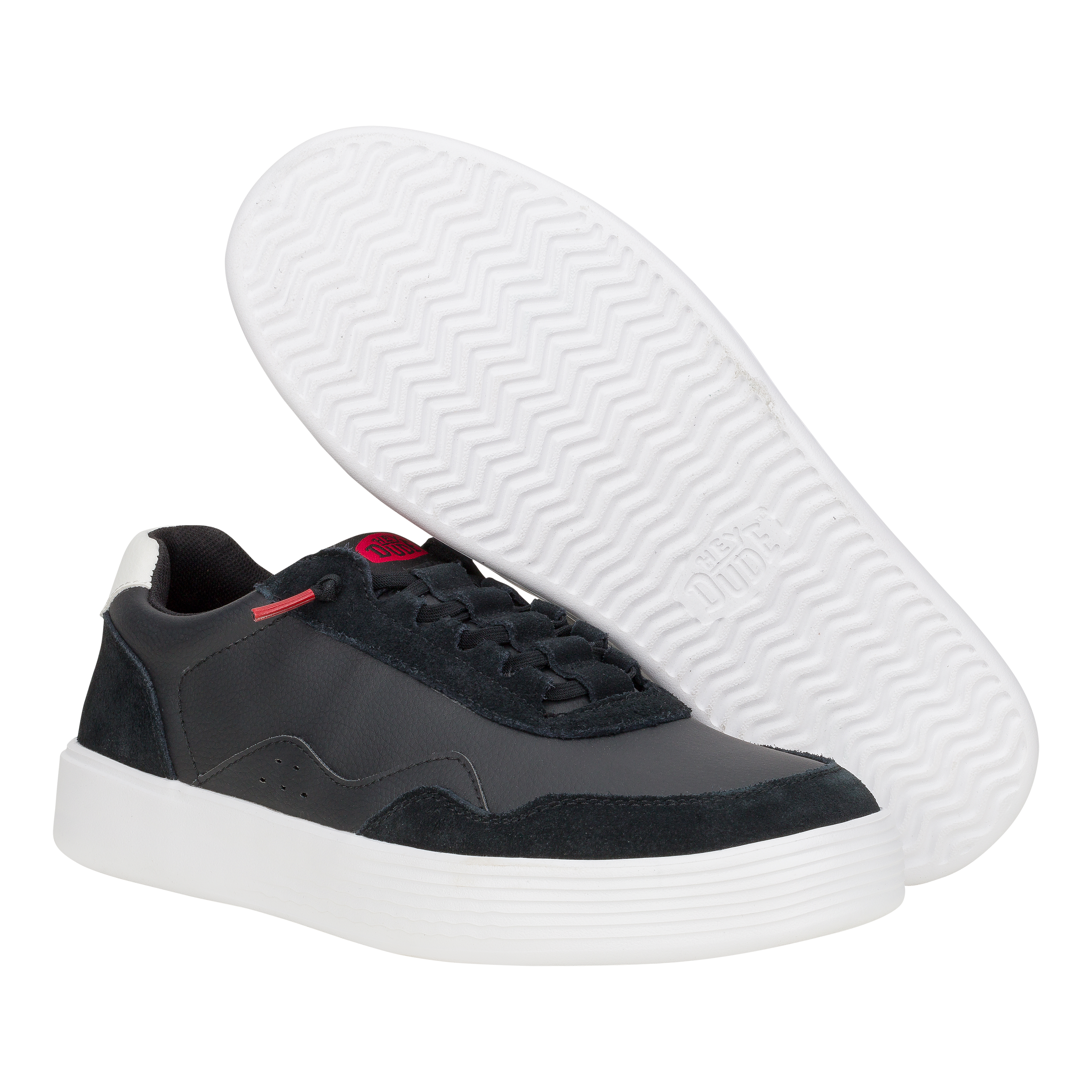 HEYDUDE shoes Hudson Classic - Black/White – Men's - view 3
